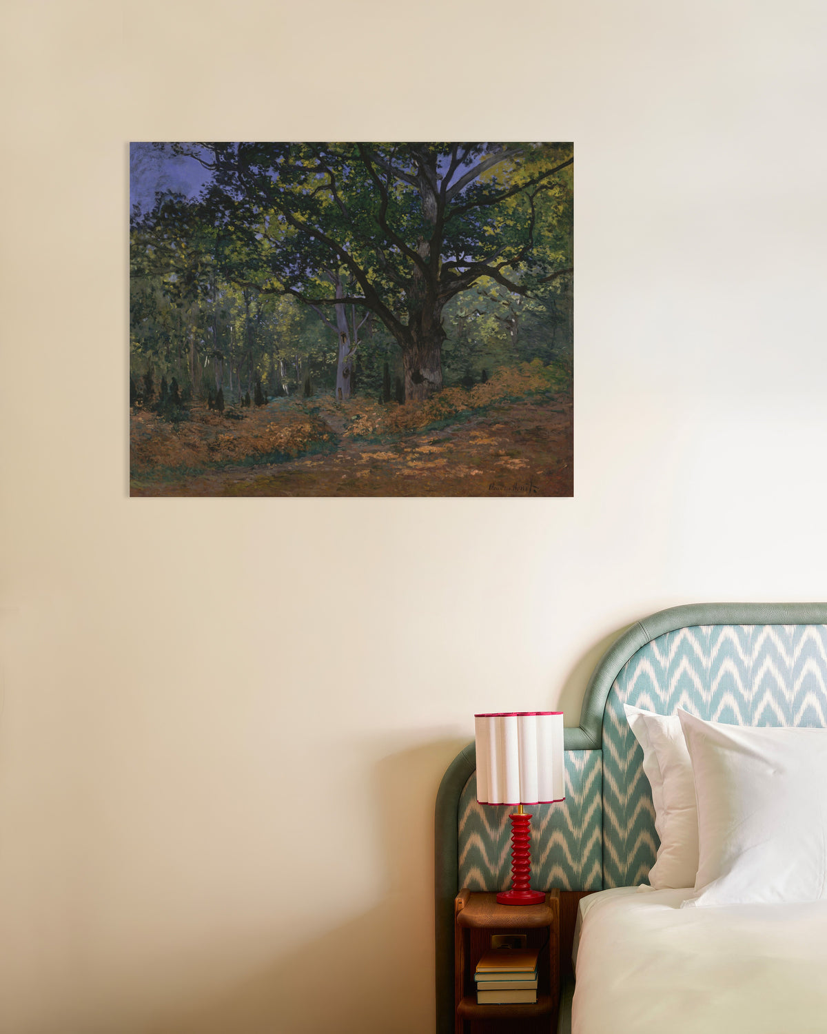 Póster El roble de Bodmer, bosque de Fontainebleau (1865), de Claude Monet
