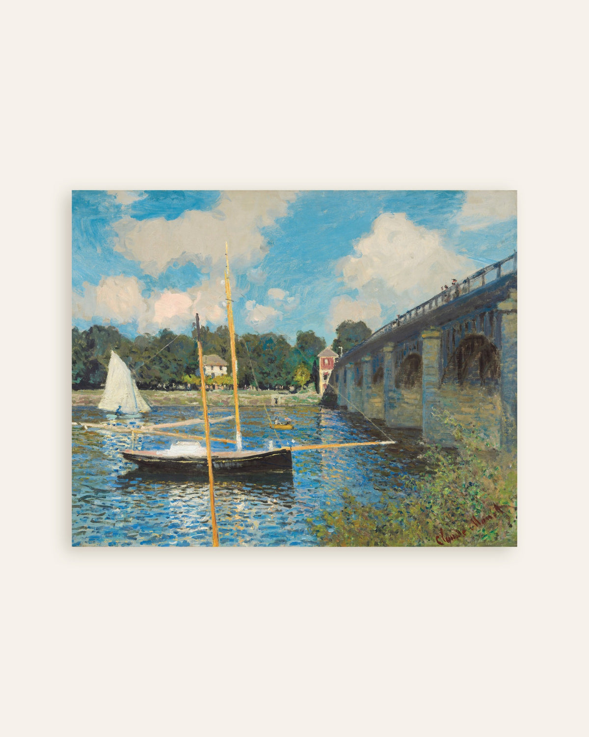 Póster El puente en Argenteuil (1874), de Claude Monet, miniatura