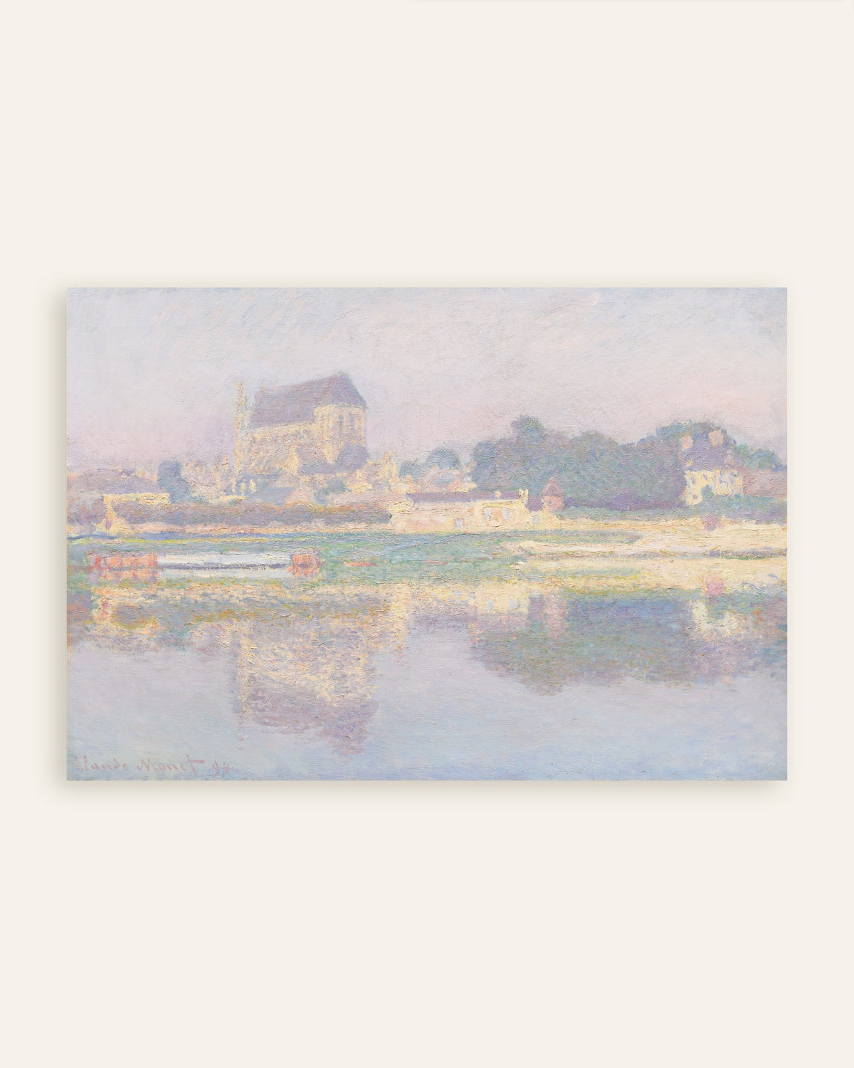 Póster La iglesia de Vernon, sol (1894), de Claude Monet, miniatura