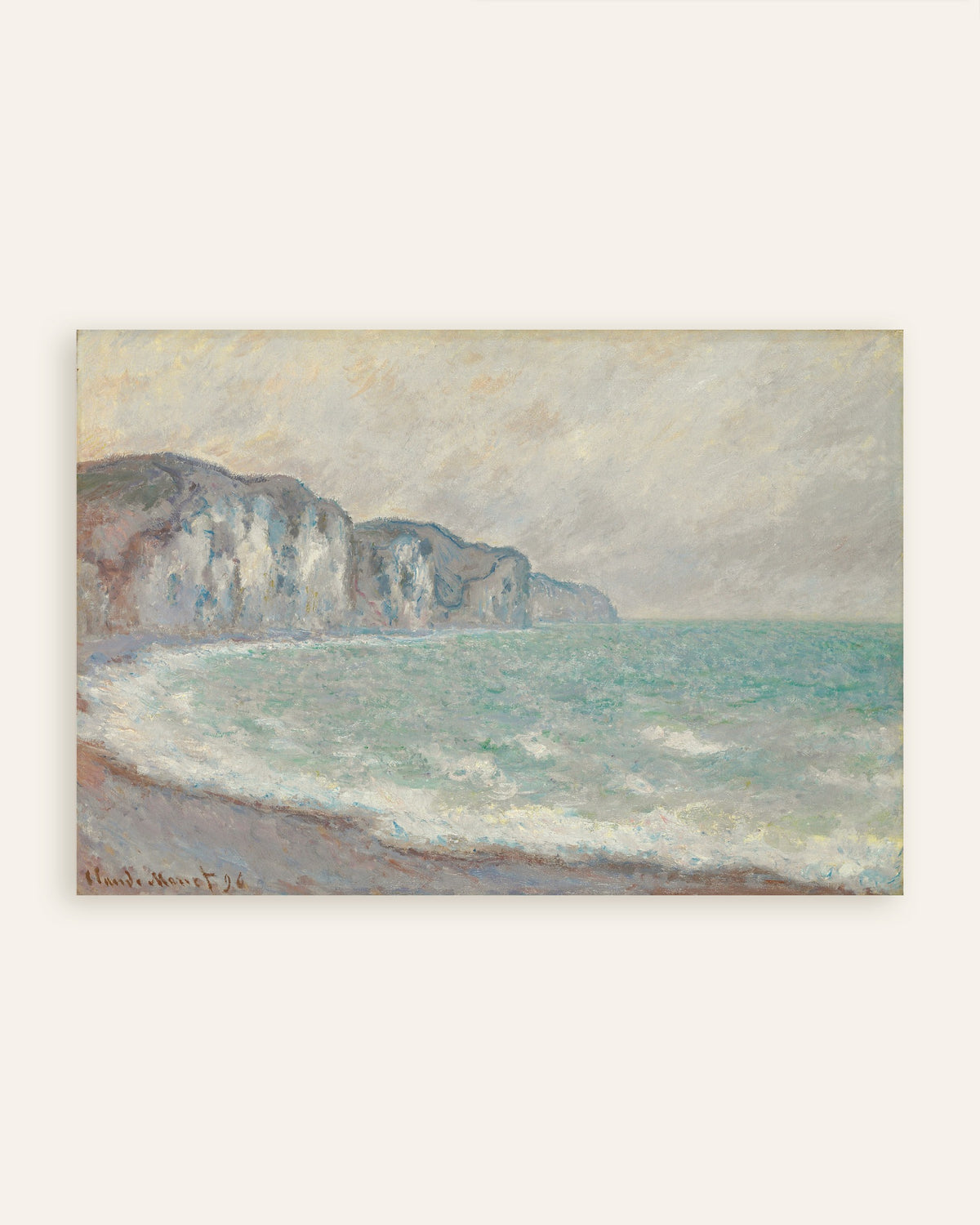 Póster El acantilado de Pourville (1896), de Claude Monet, miniatura