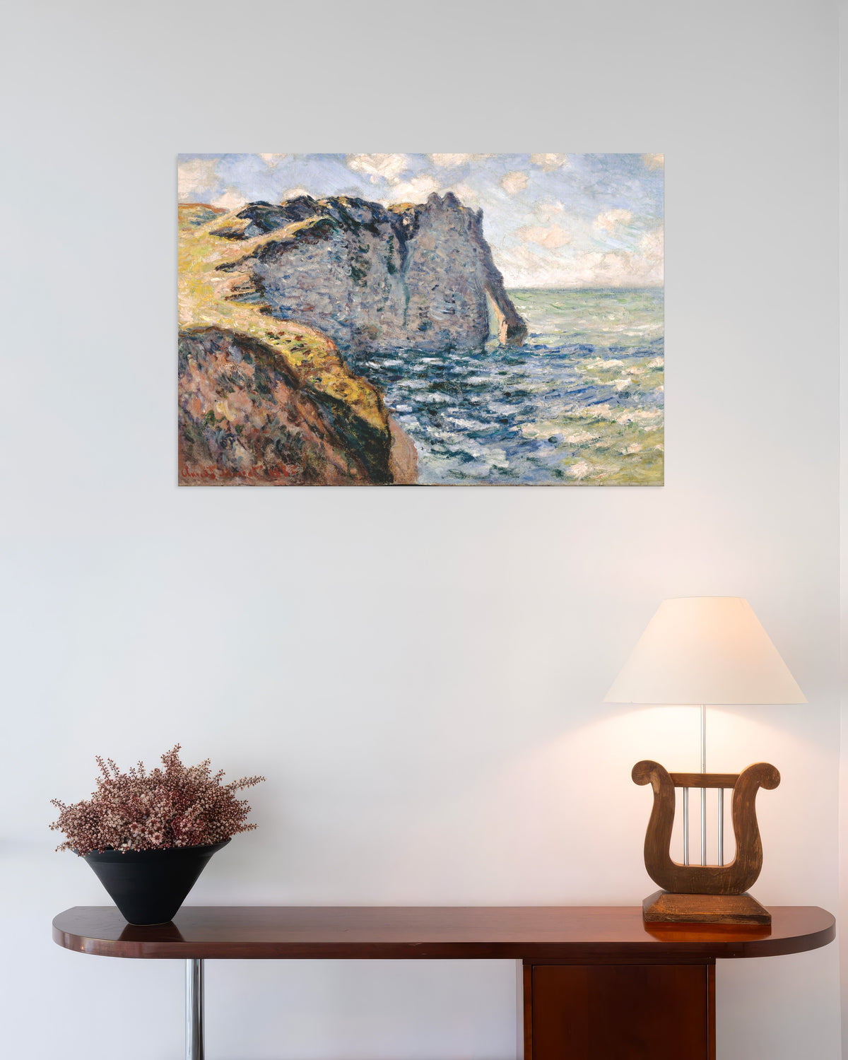 Póster La Falaise d'Aval, Étretat (1885), de Claude Monet