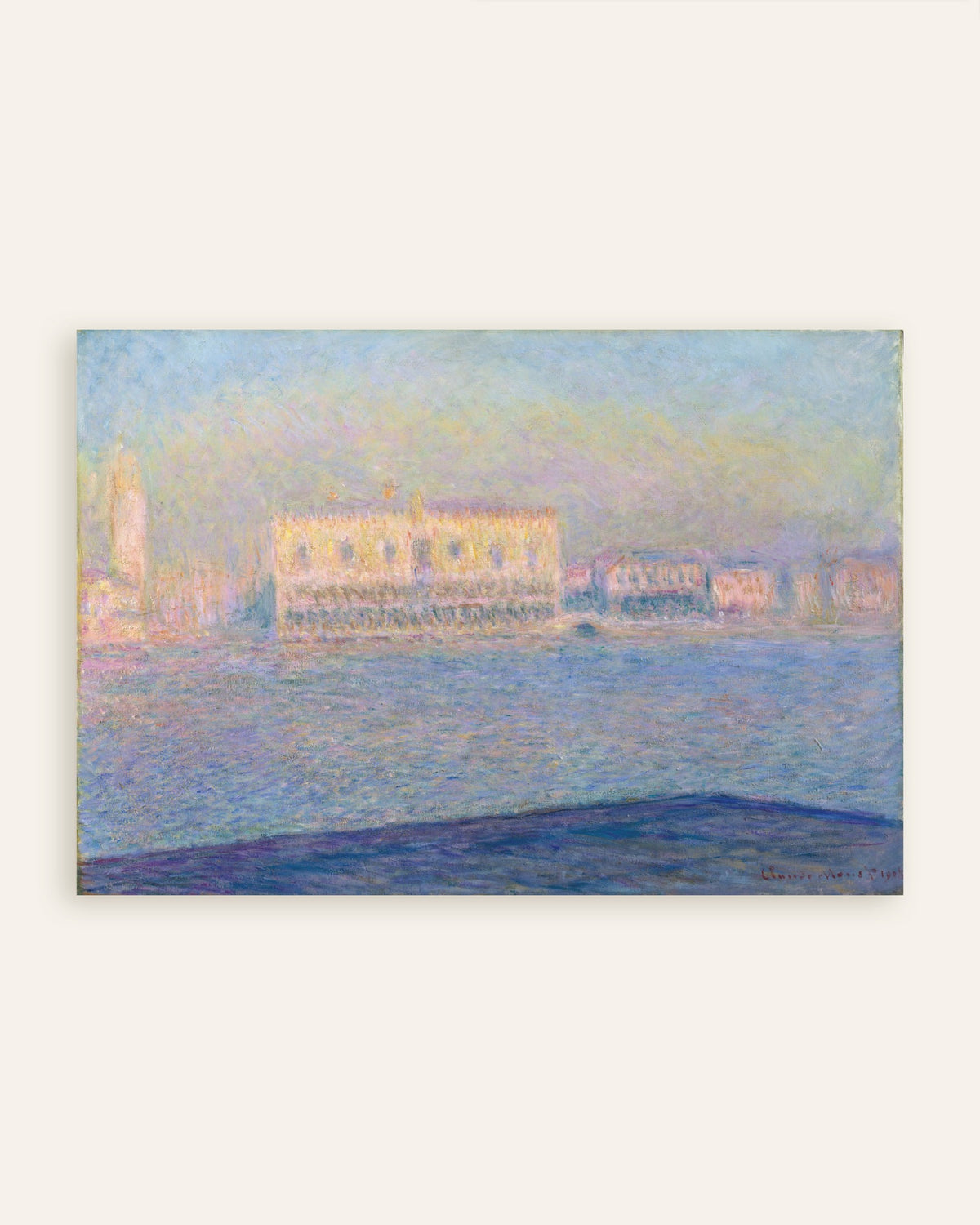 Póster El Palacio Ducal visto desde San Giorgio Maggiore (1908), de Claude Monet, miniatura