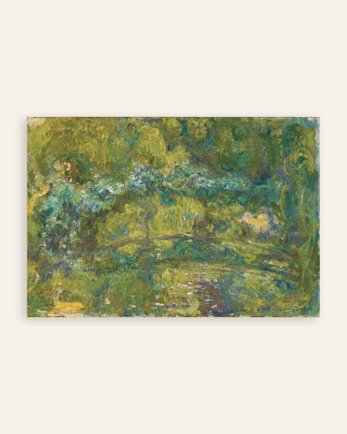 Póster La pasarela sobre el estanque de nenúfares (1919), de Claude Monet, miniatura