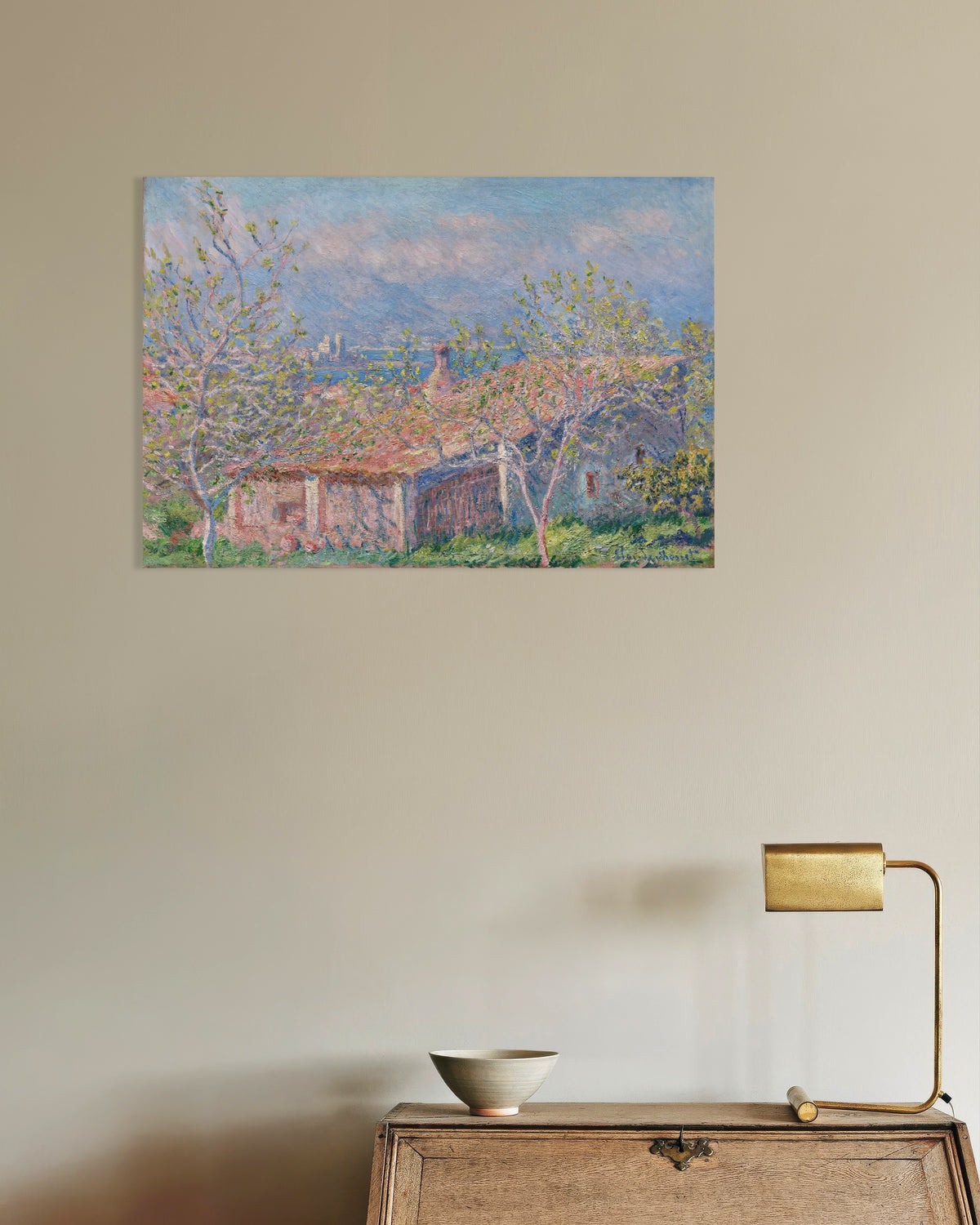 Póster La casa del jardinero en Antibes (1888), de Claude Monet