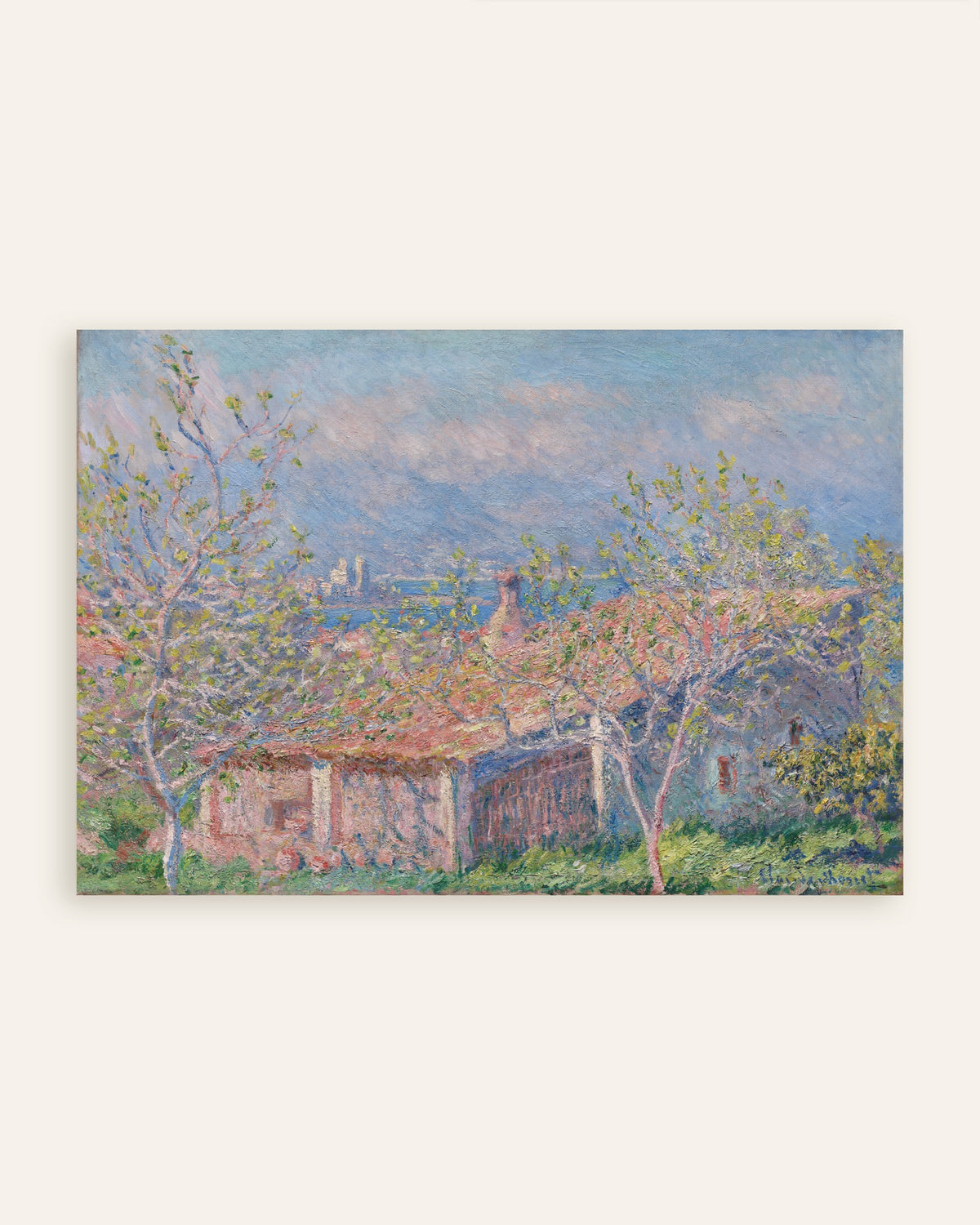 Póster La casa del jardinero en Antibes (1888), de Claude Monet, miniatura