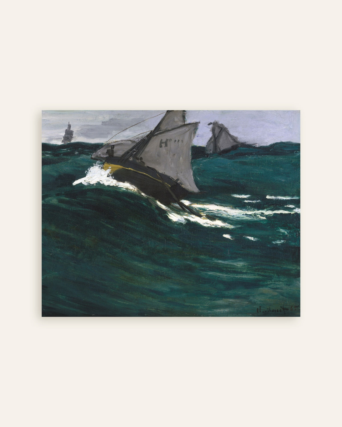Póster La ola verde (hacia 1866–1867), de Claude Monet, miniatura