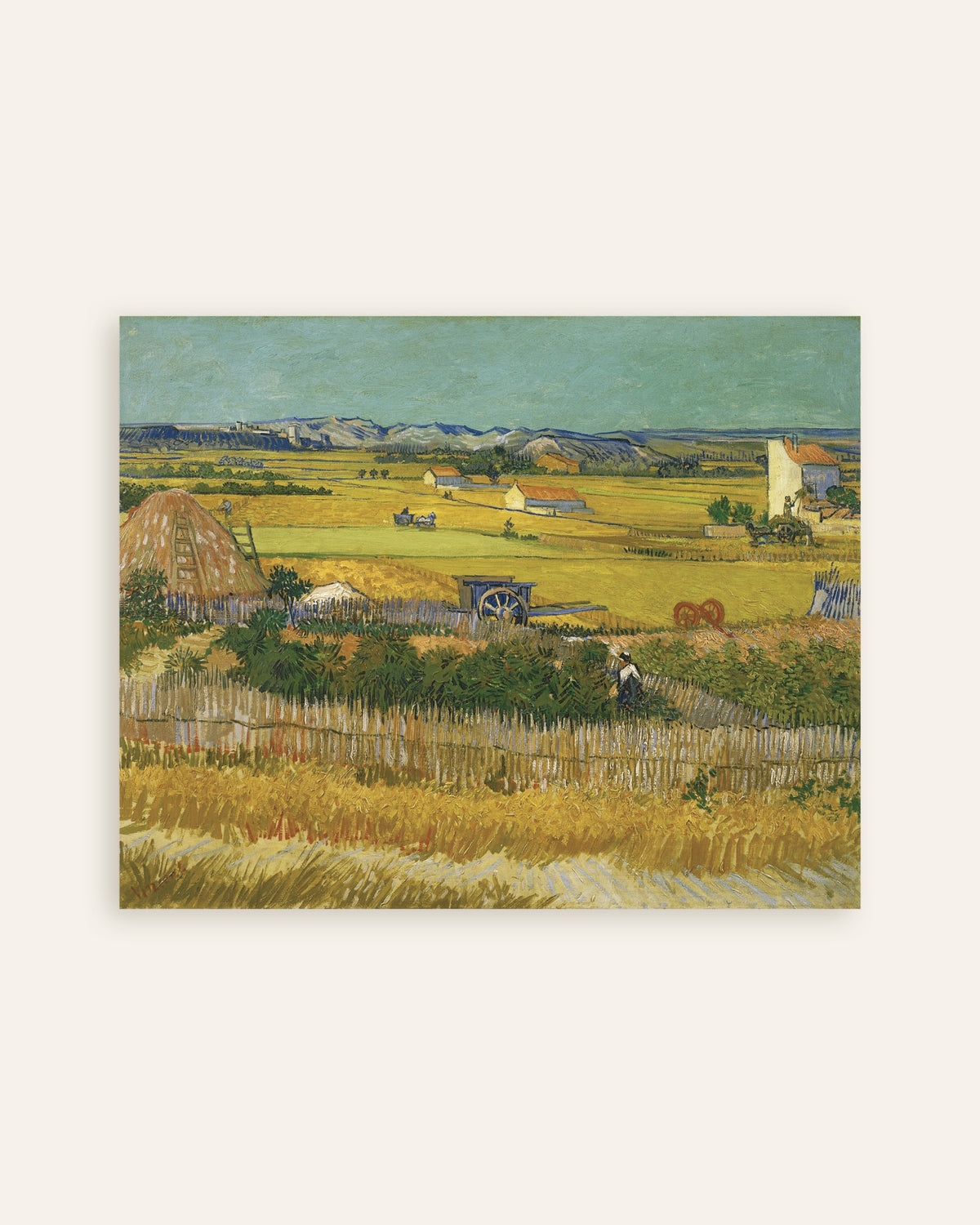 Póster de La cosecha (1888), de Vincent van Gogh, en miniatura