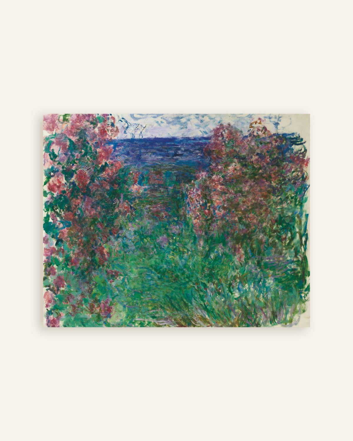Póster La casa entre las rosas (hacia 1925), de Claude Monet, miniatura