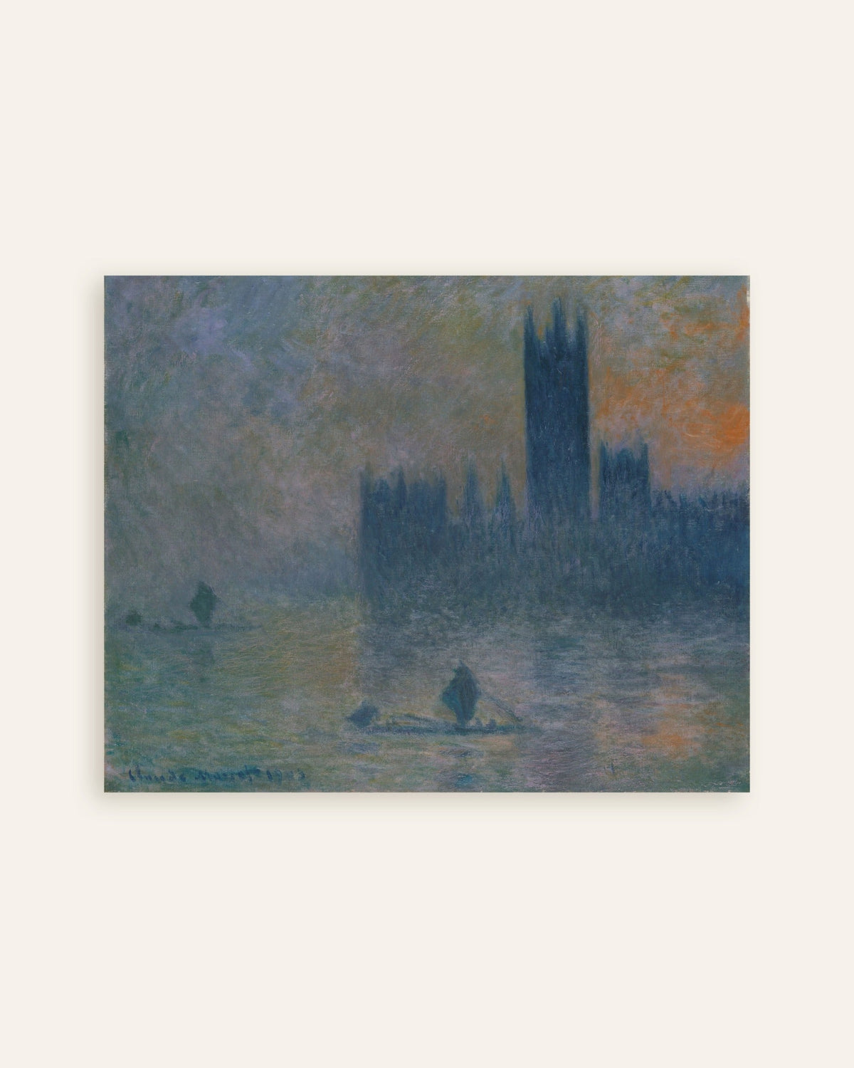 Póster El Parlamento, efecto de niebla (1903–1904), de Claude Monet, miniatura