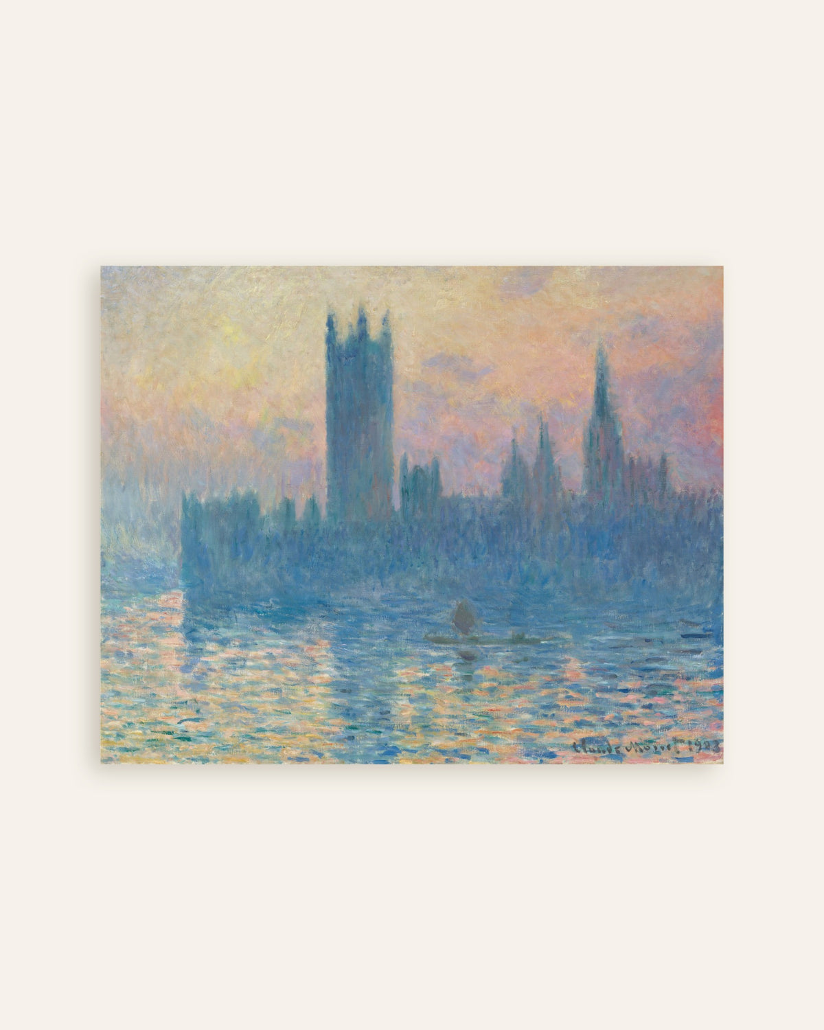 Póster El Parlamento, puesta de sol (1903), de Claude Monet, miniatura