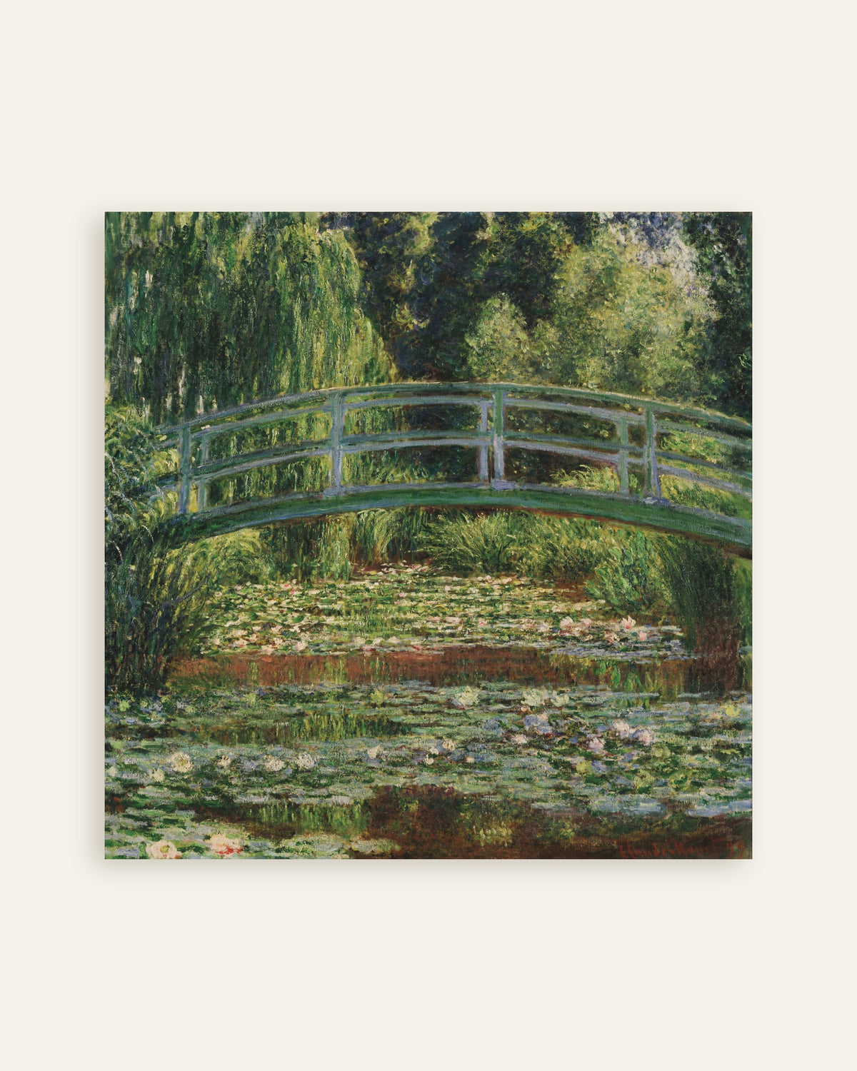 Póster El puente japonés y el estanque de nenúfares, Giverny (1899), de Claude Monet, miniatura