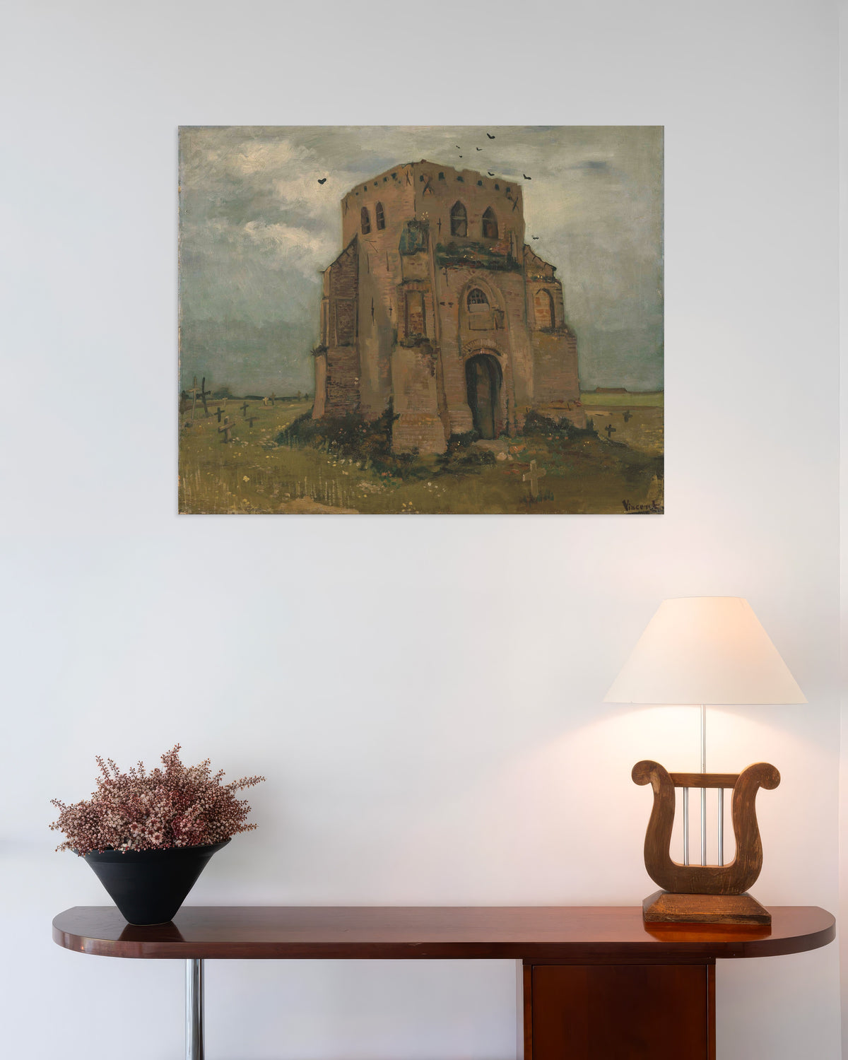 Póster de La antigua torre de la iglesia de Nuenen (1885), de Vincent van Gogh