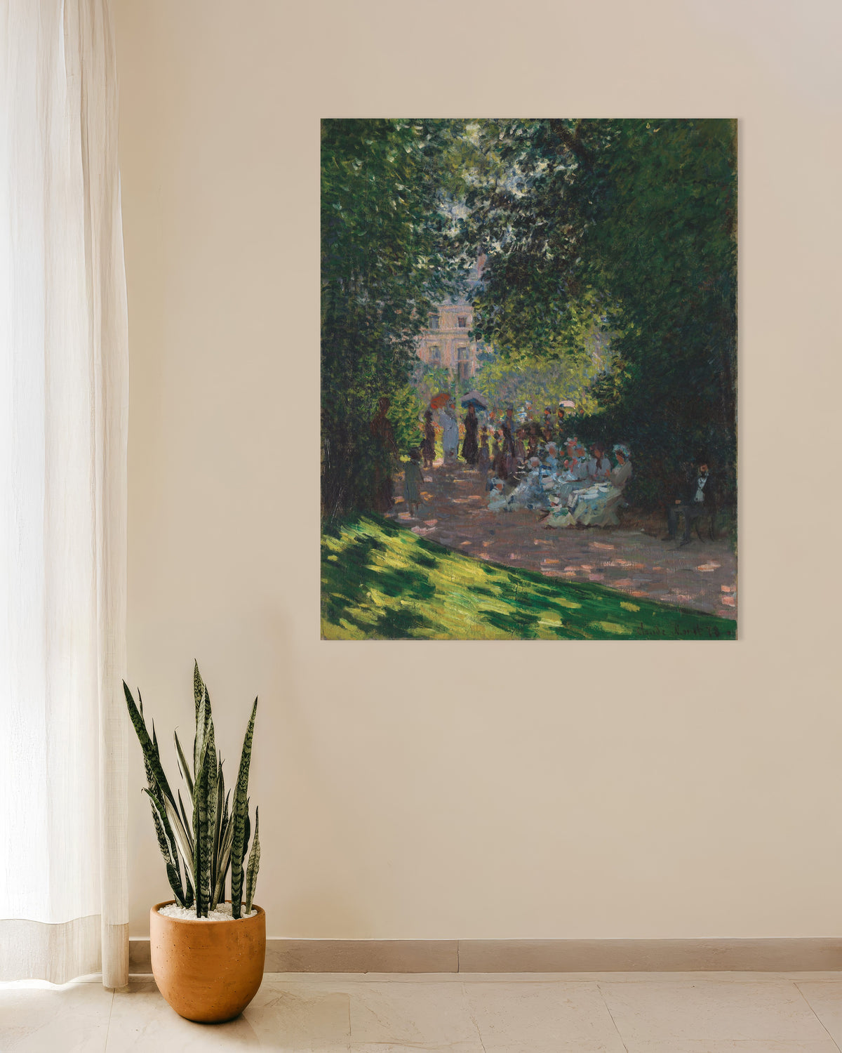 Póster El parque Monceau (1878), de Claude Monet