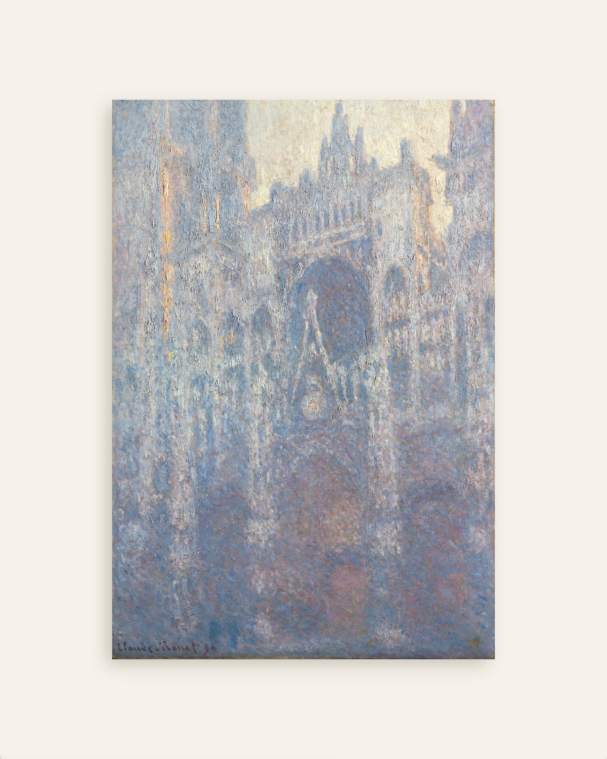 Póster La portada de la catedral de Ruan a la luz de la mañana (1894), de Claude Monet, miniatura