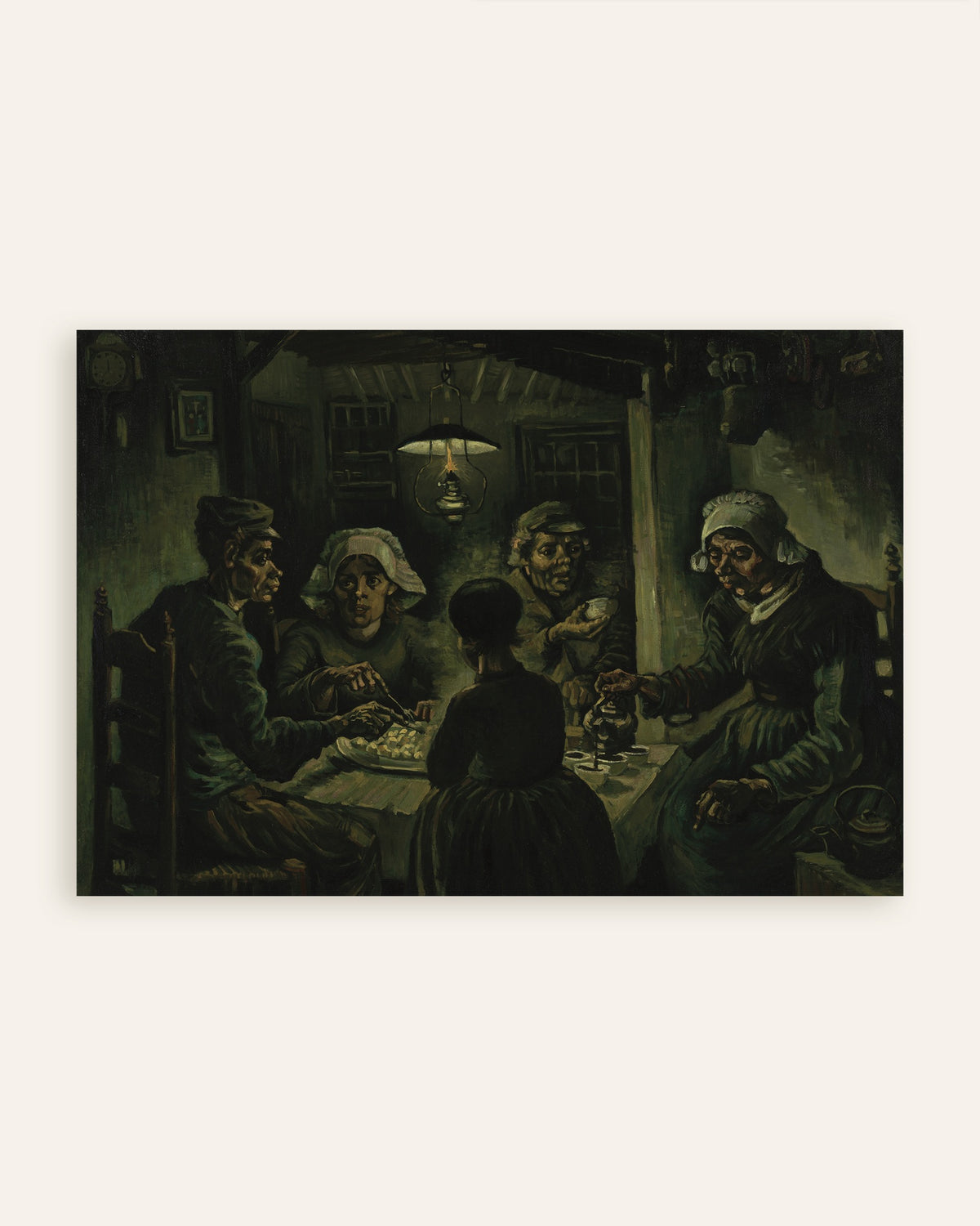 Póster «Los comedores de patatas» (1885), de Vincent van Gogh, en miniatura