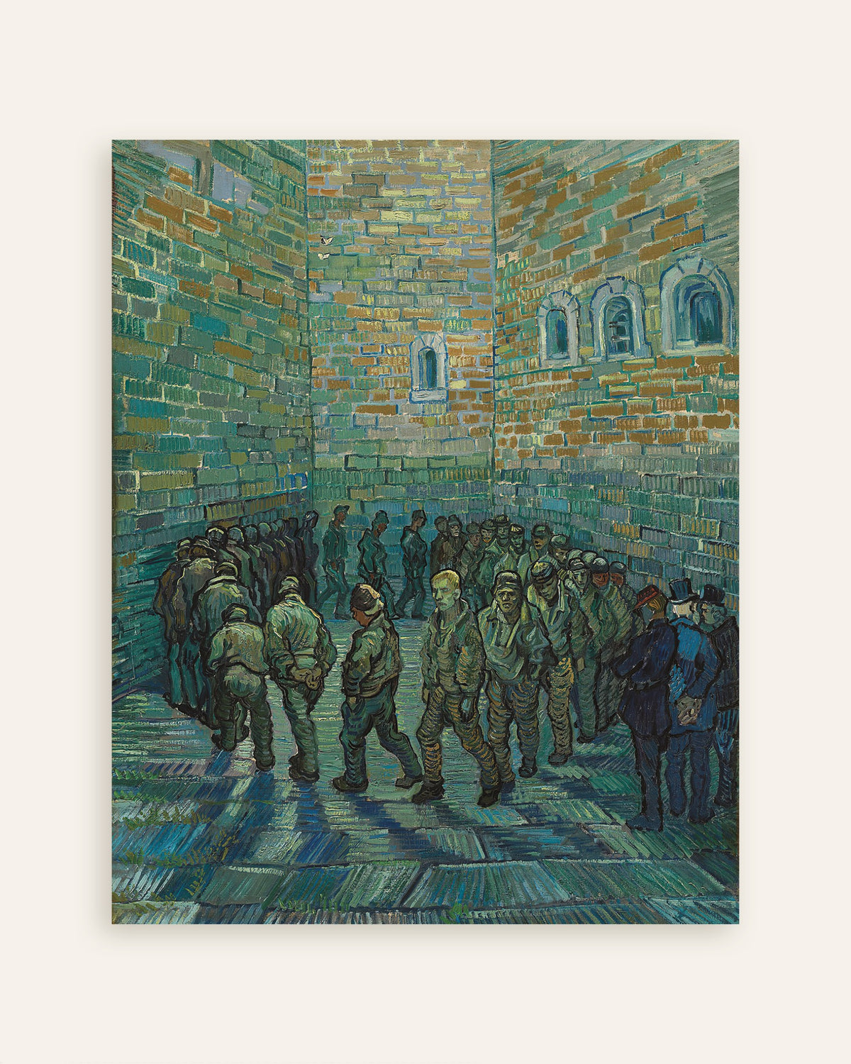Póster de El patio de la prisión, según Doré (1890), de Vincent van Gogh, en miniatura