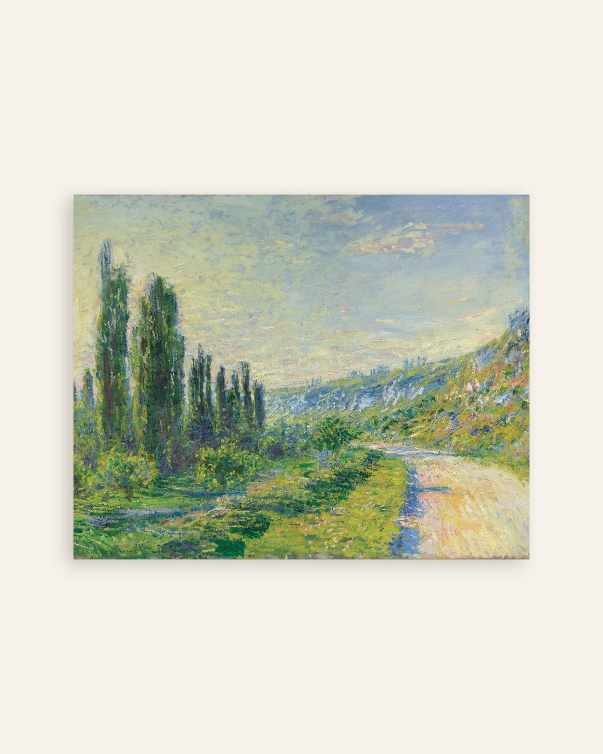 Póster El camino de Vétheuil (hacia 1880), de Claude Monet, miniatura