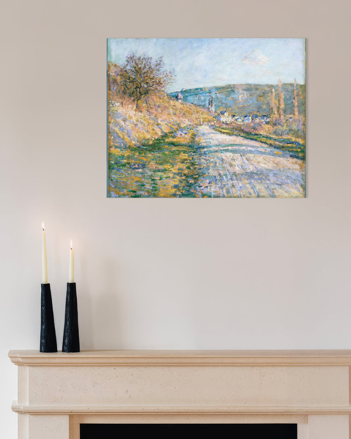 Póster El camino a Vétheuil (1879), de Claude Monet