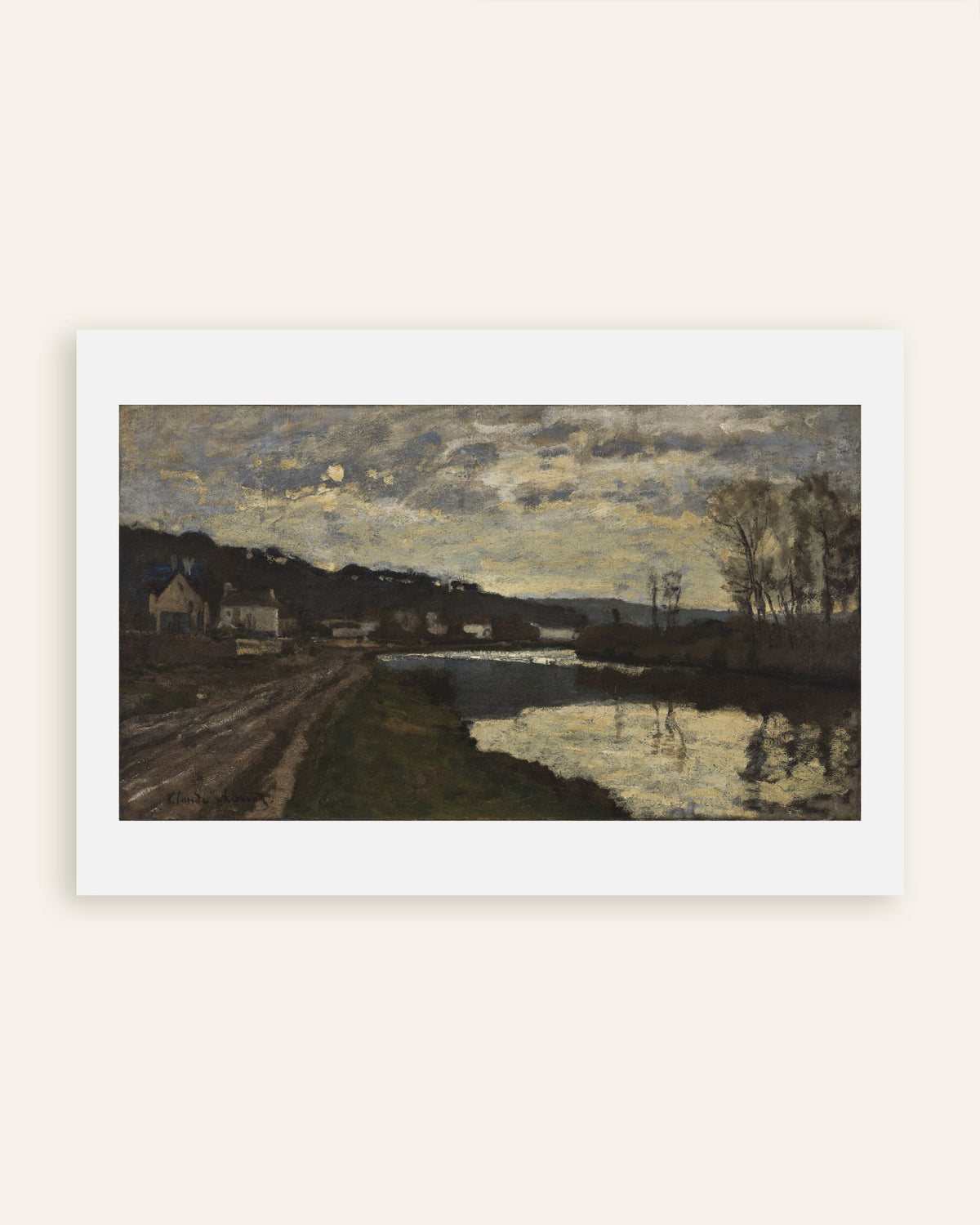 Póster El Sena en Bougival (1870), de Claude Monet, miniatura