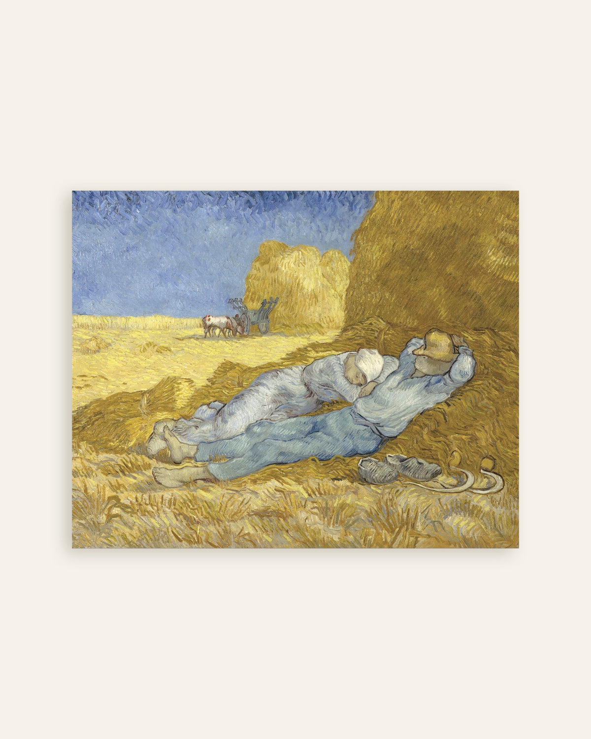 Póster de La siesta, según Millet (1890), de Vincent van Gogh, en miniatura