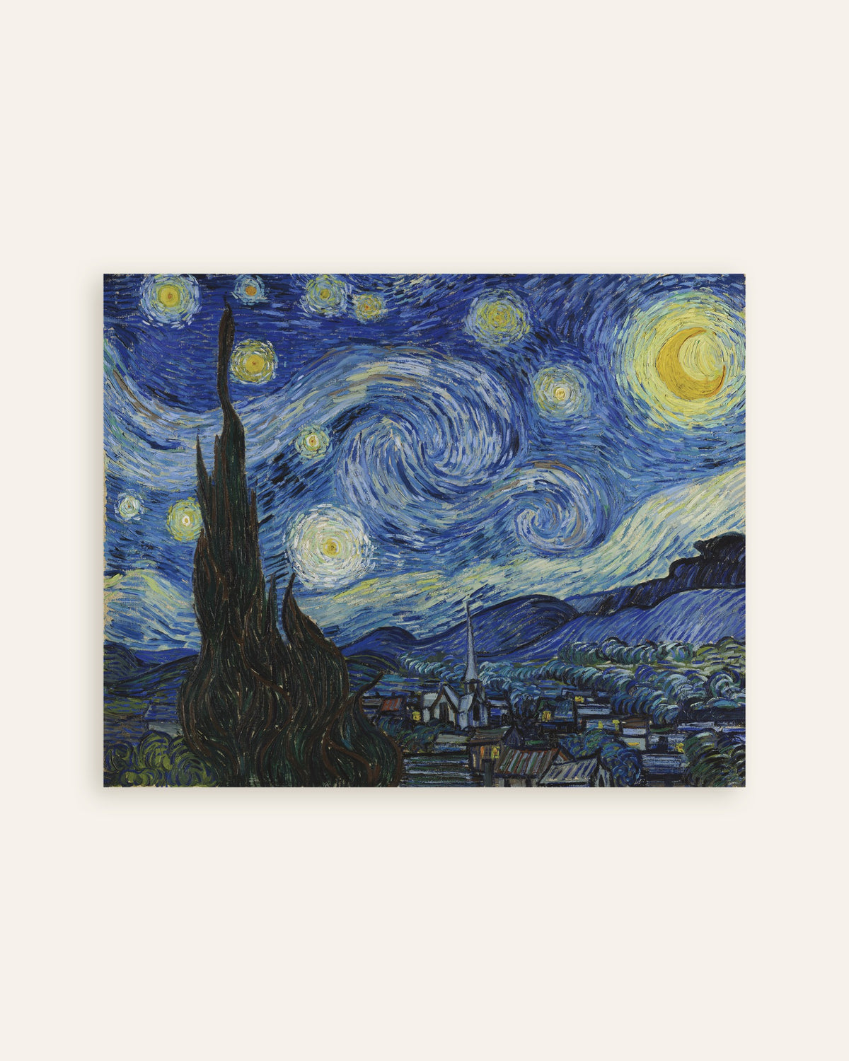 Póster «La noche estrellada» (1889), de Vincent van Gogh, en miniatura