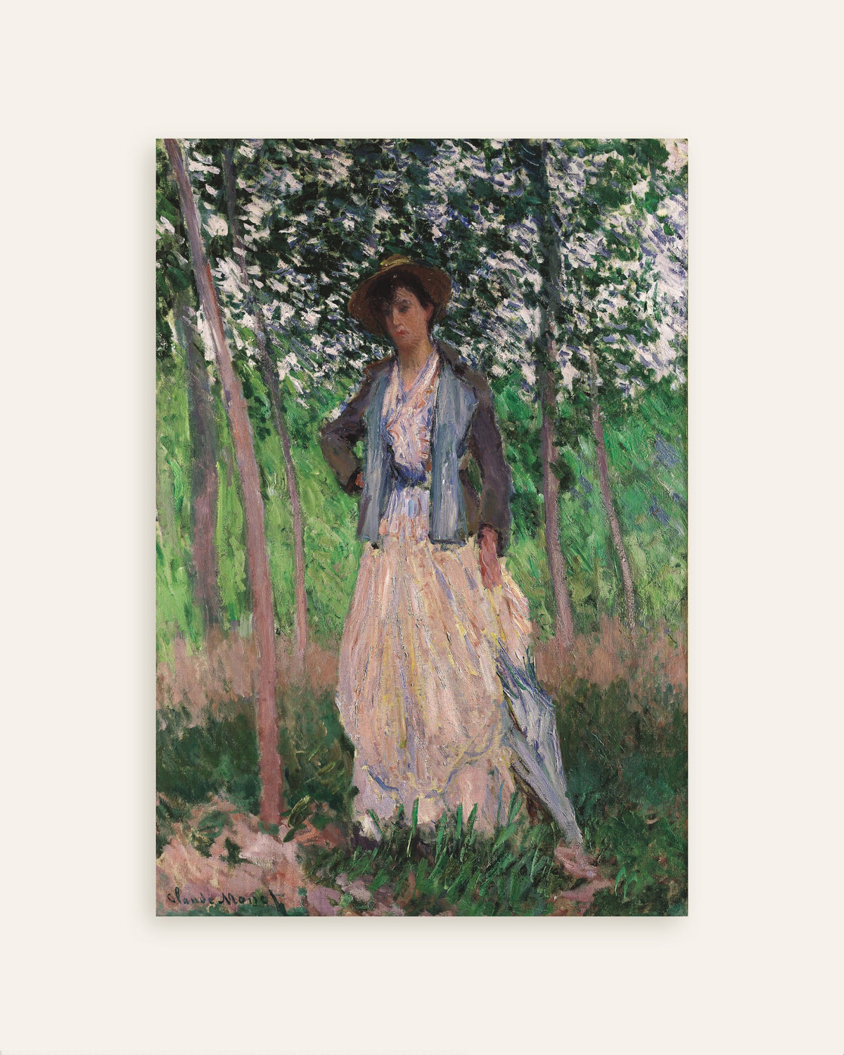 Póster La paseante, Suzanne Hoschedé (1887), de Claude Monet, miniatura