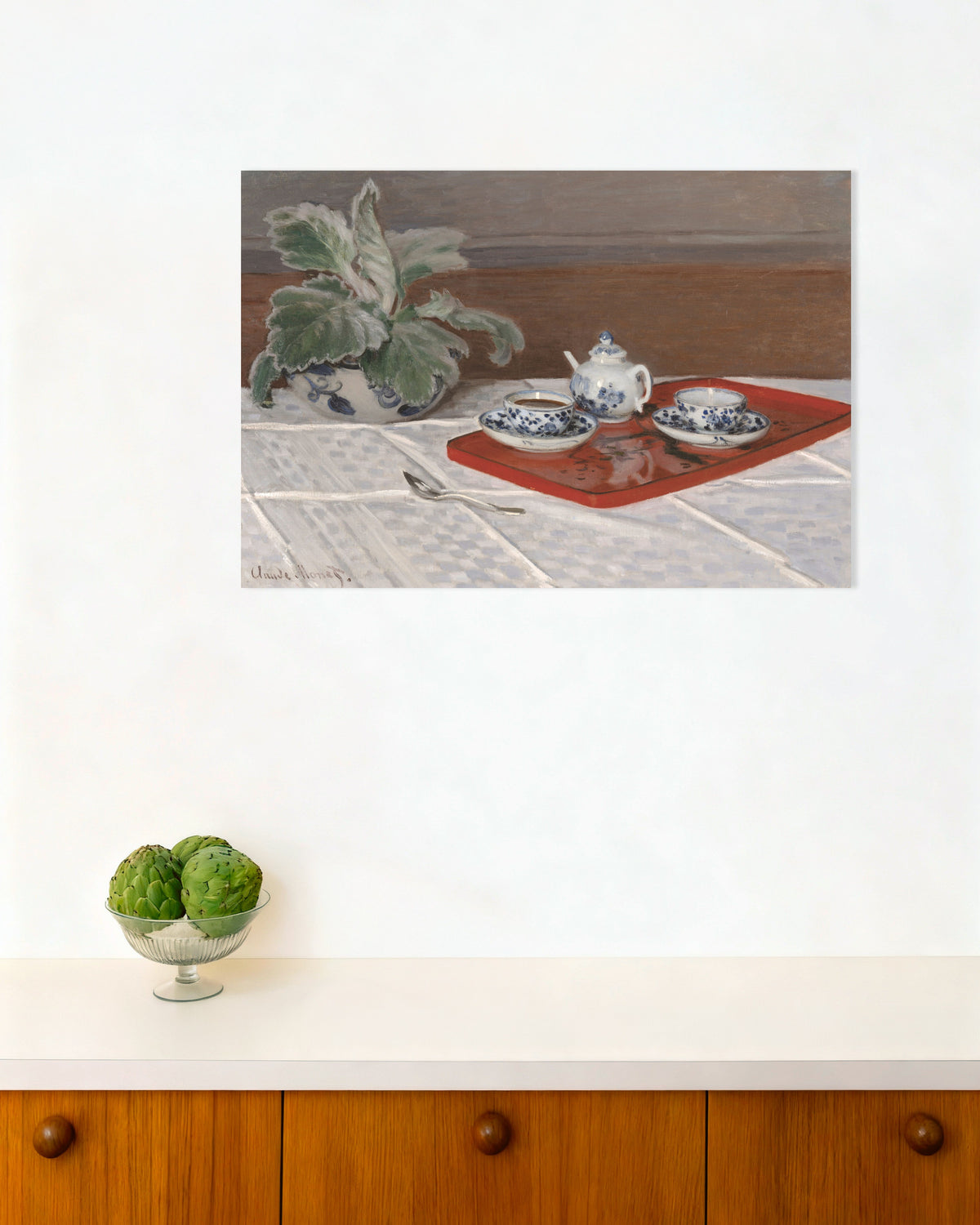 Póster El juego de té (1872), de Claude Monet