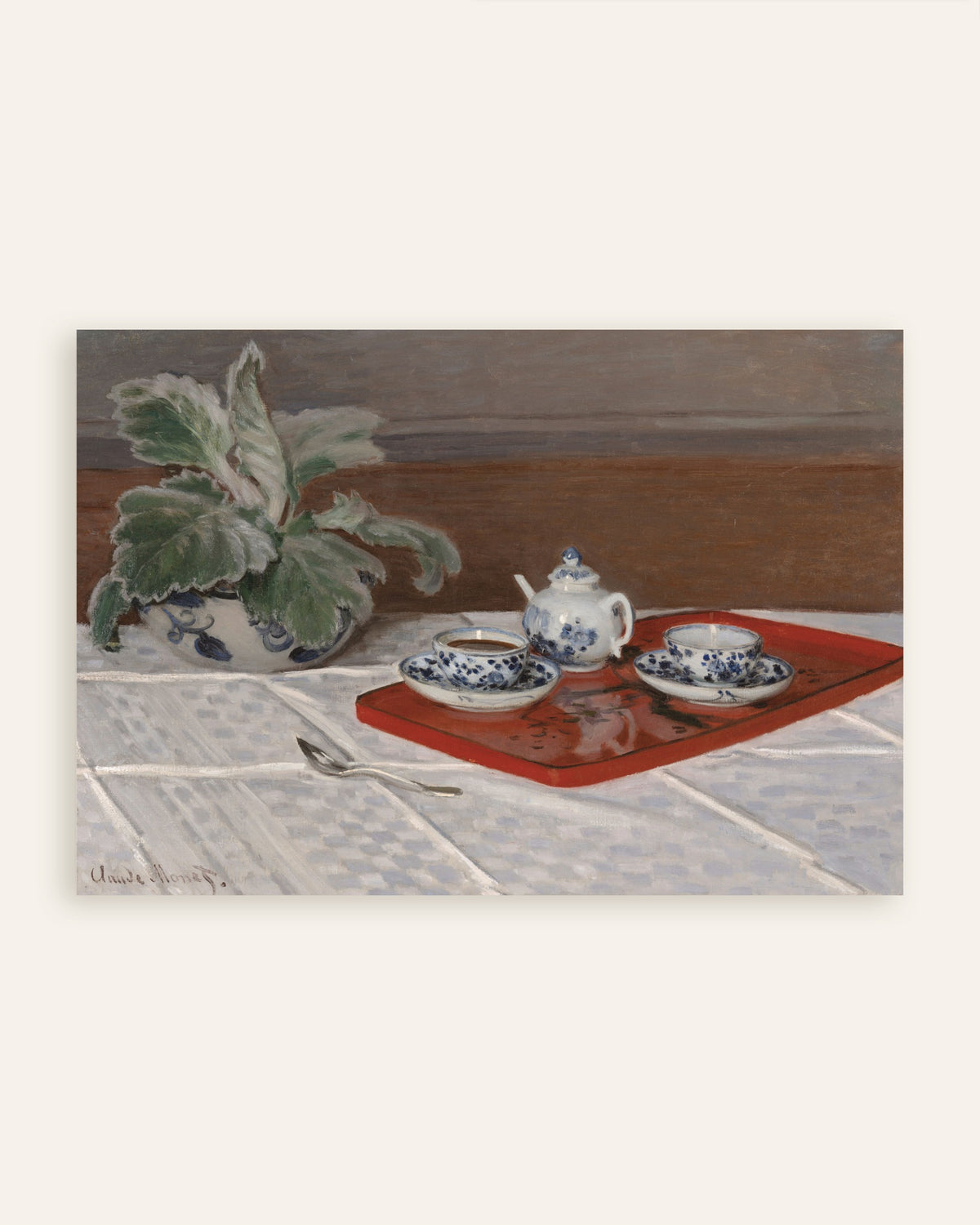 Póster El juego de té (1872), de Claude Monet, miniatura