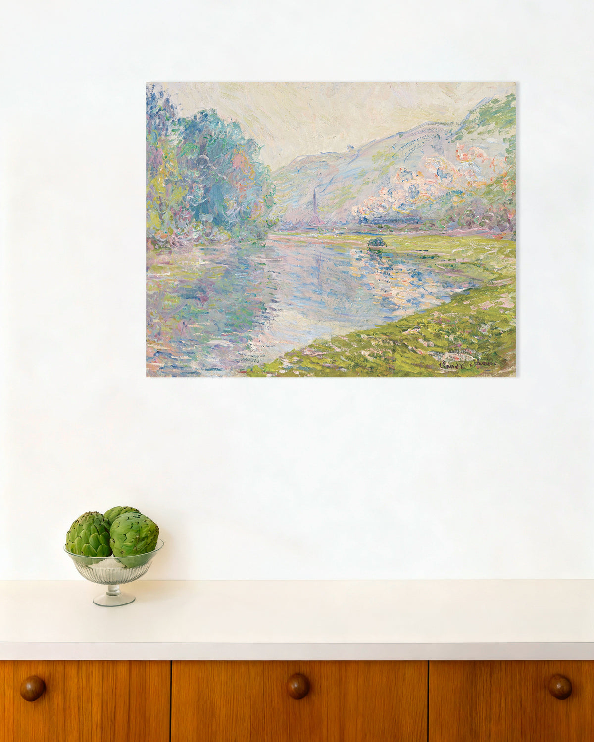 Póster El tren en Jeufosse (1884), de Claude Monet