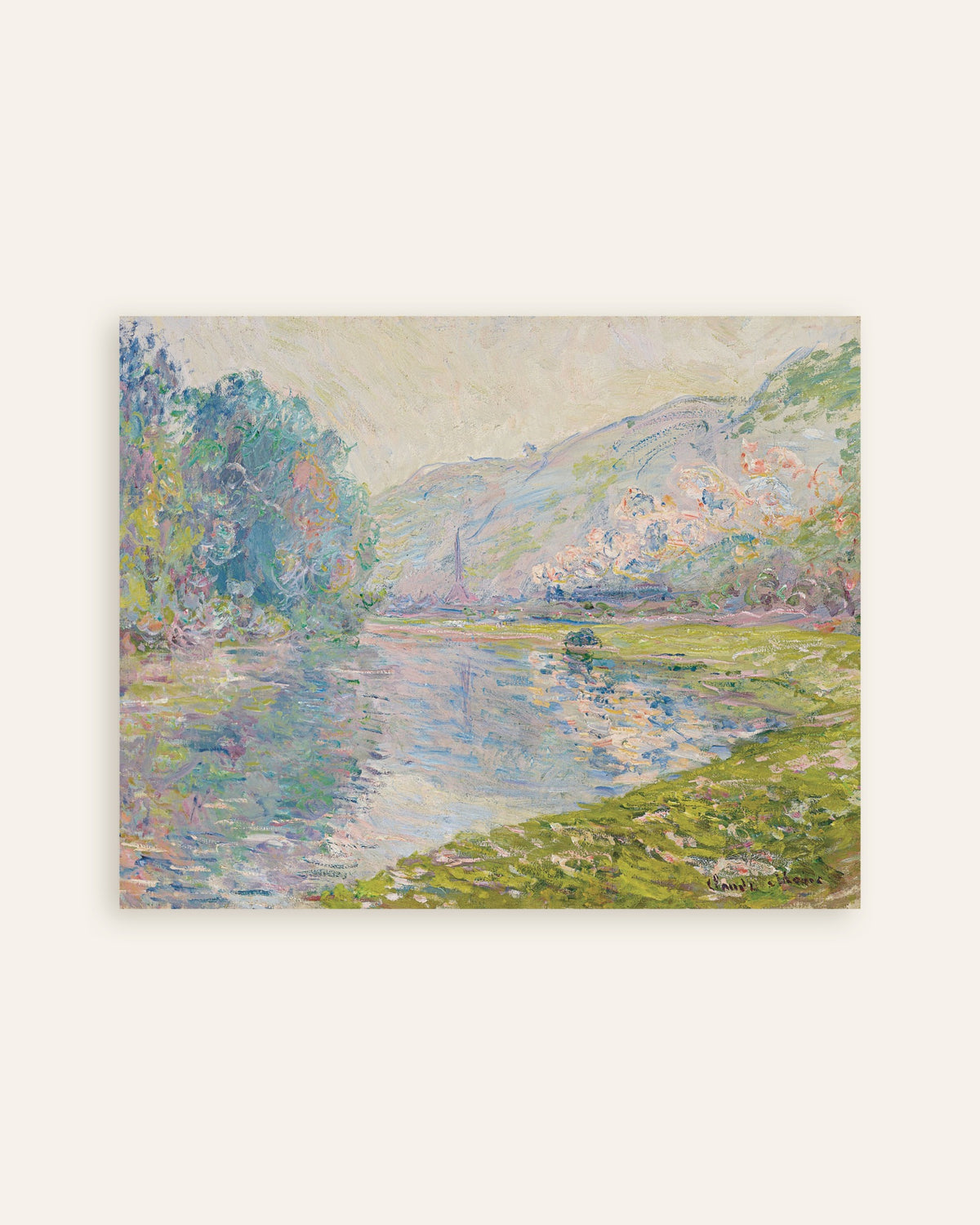 Póster El tren en Jeufosse (1884), de Claude Monet, miniatura