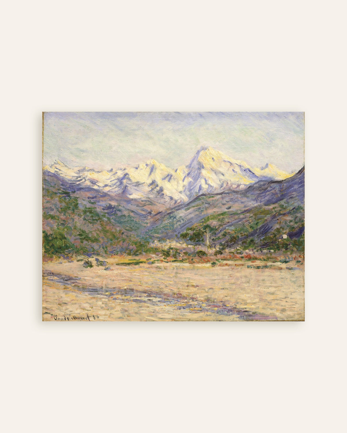 Póster El valle del Nervia (1884), de Claude Monet, miniatura