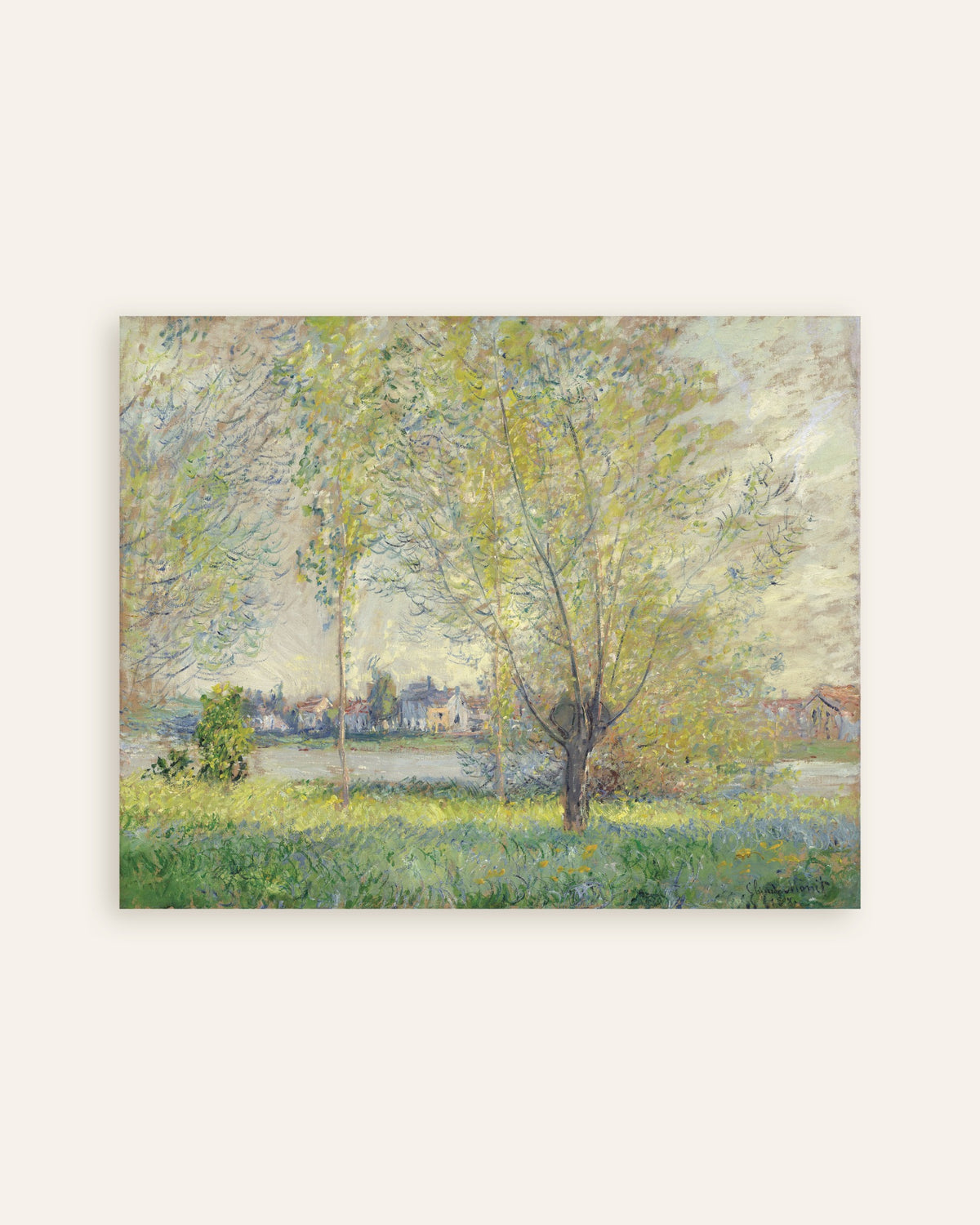 Póster Los sauces (1880), de Claude Monet, miniatura