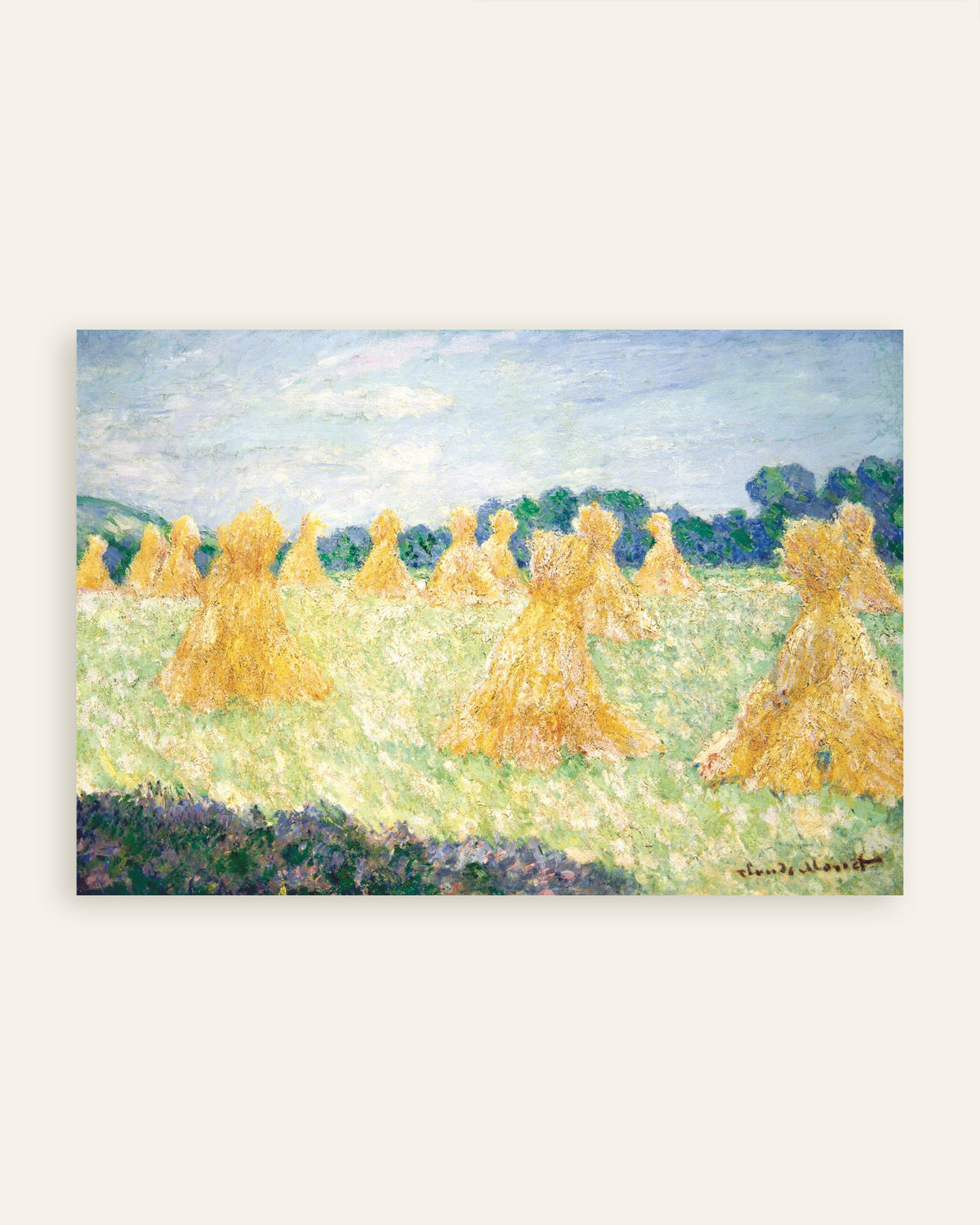 Póster Las señoritas de Giverny, efecto de sol (1894), de Claude Monet, miniatura