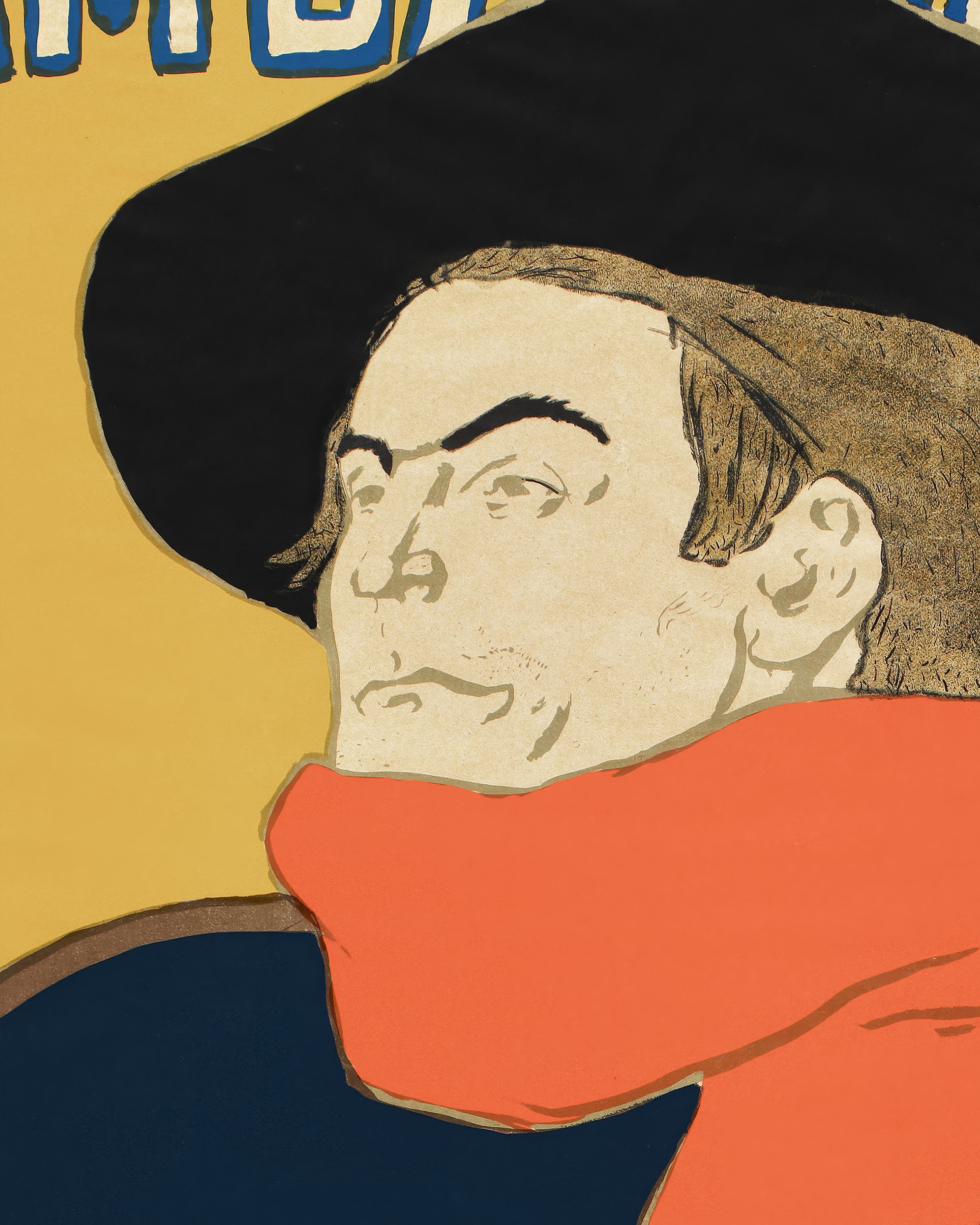 Ambassadeurs: Aristide Bruant en su cabaret (1892) de Henri de Toulouse-Lautrec Póster