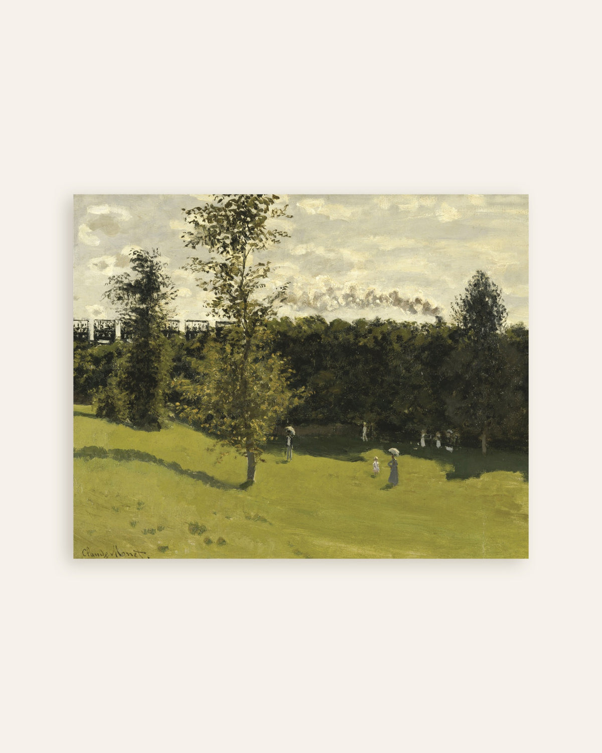 Póster Tren en el campo (hacia 1870), de Claude Monet, miniatura