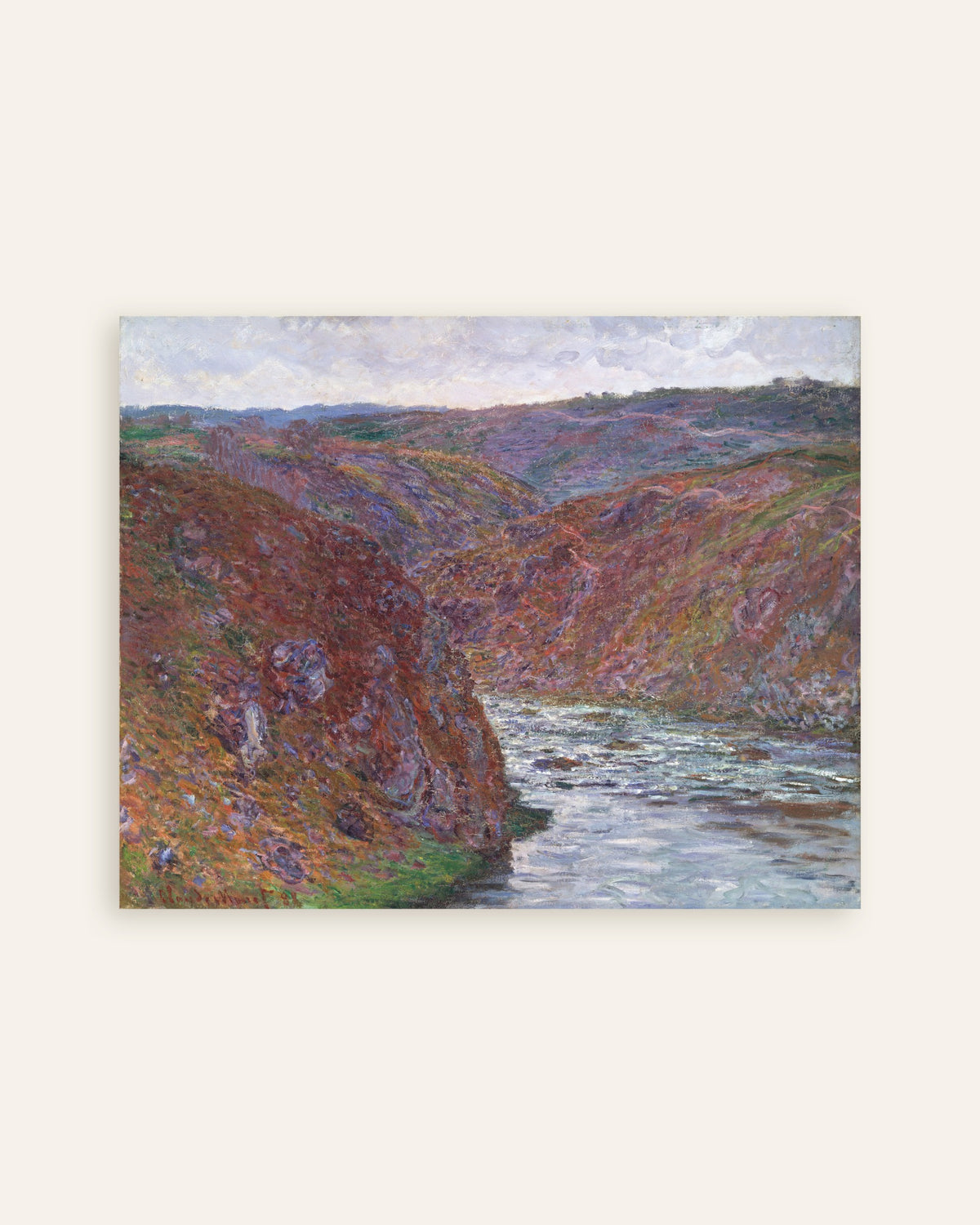 Póster El valle del Creuse, día gris (1889), de Claude Monet, miniatura