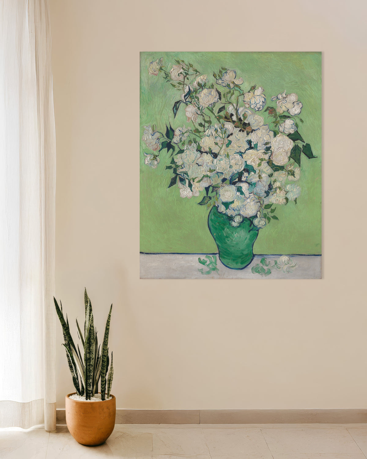 Póster de Jarrón con rosas (1890), de Vincent van Gogh