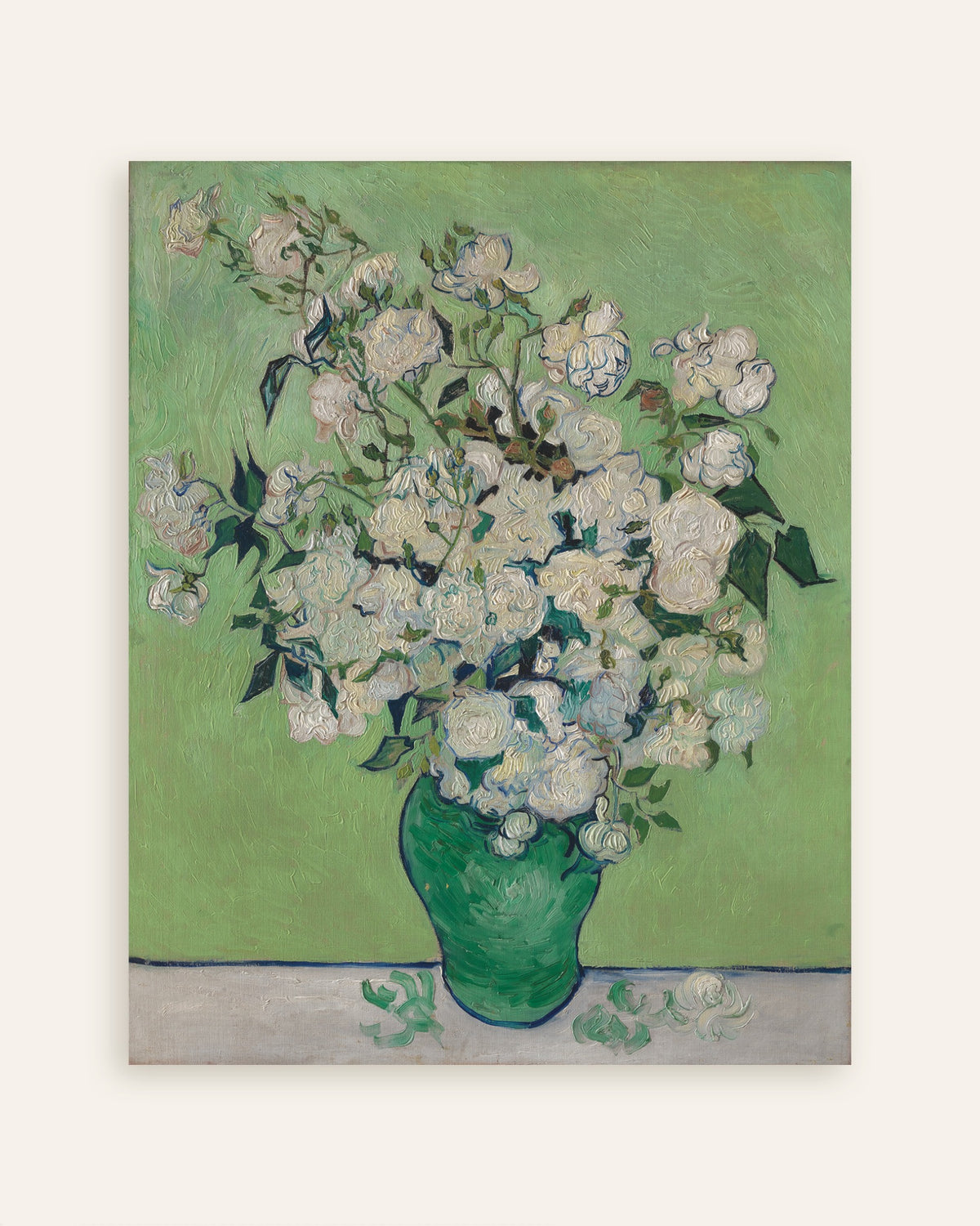 Póster de Jarrón con rosas (1890), de Vincent van Gogh, en miniatura