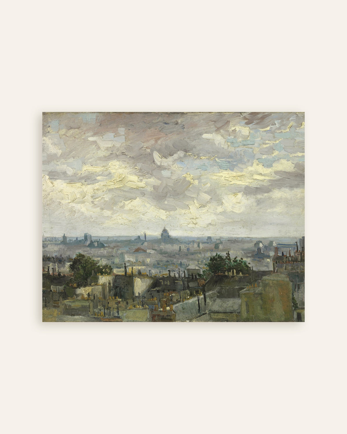 Póster de Vista de París (1886), de Vincent van Gogh, en miniatura