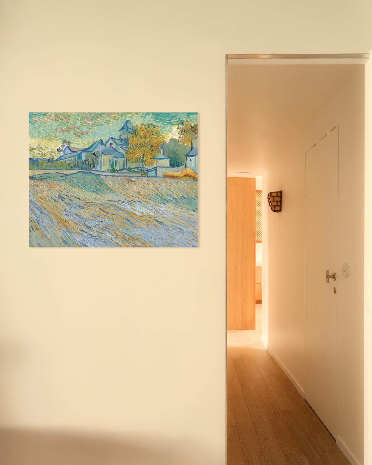 Póster de Vista del asilo y la capilla de Saint-Rémy (1889), de Vincent van Gogh