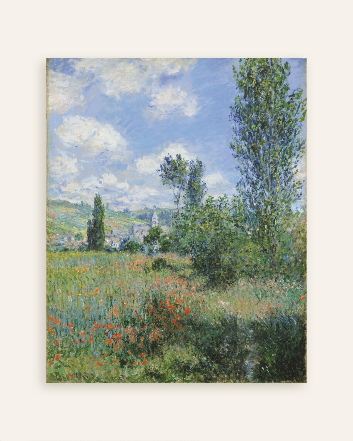 Póster Vista de Vétheuil (1880), de Claude Monet, miniatura
