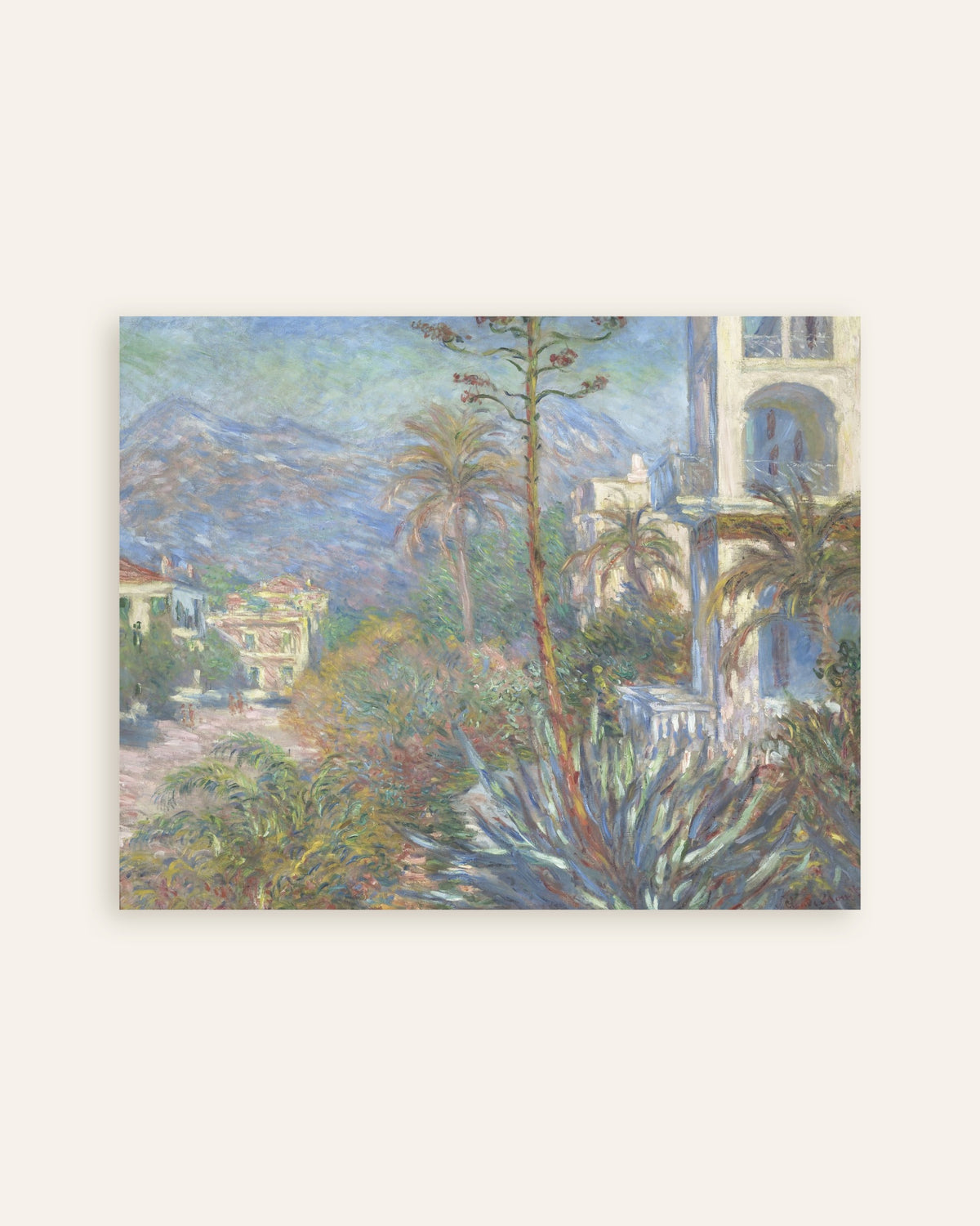 Póster Villas en Bordighera (1884), de Claude Monet, miniatura