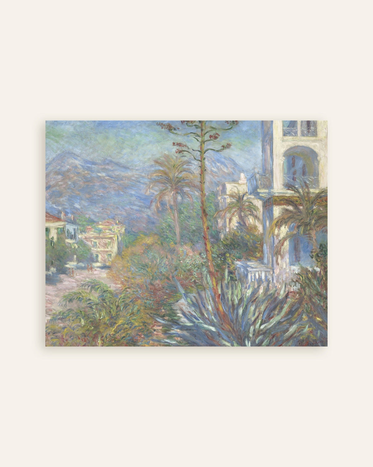 Póster Villas en Bordighera (1884), de Claude Monet, miniatura