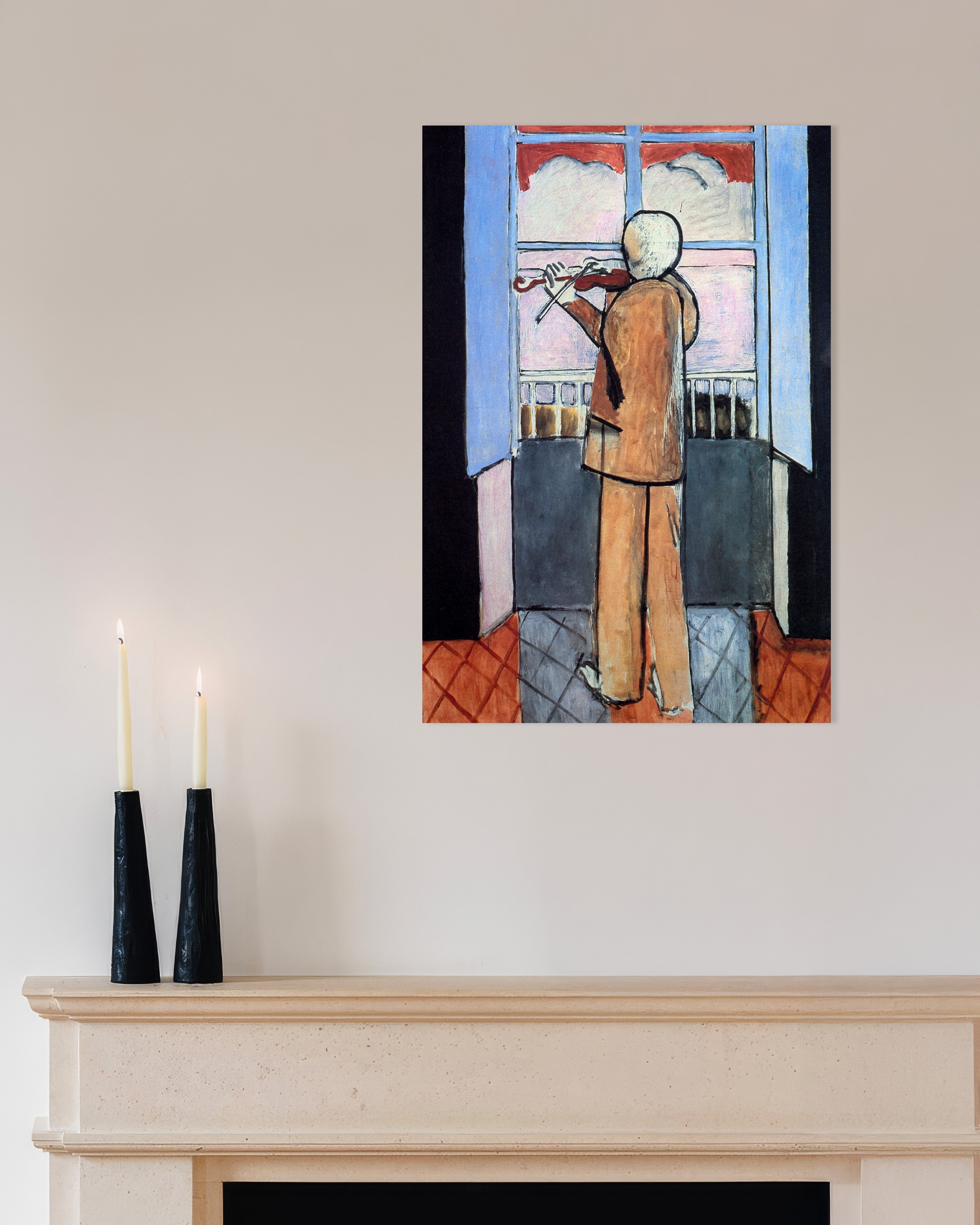 Poster of Violinist at the window (1918) by Henri Matisse