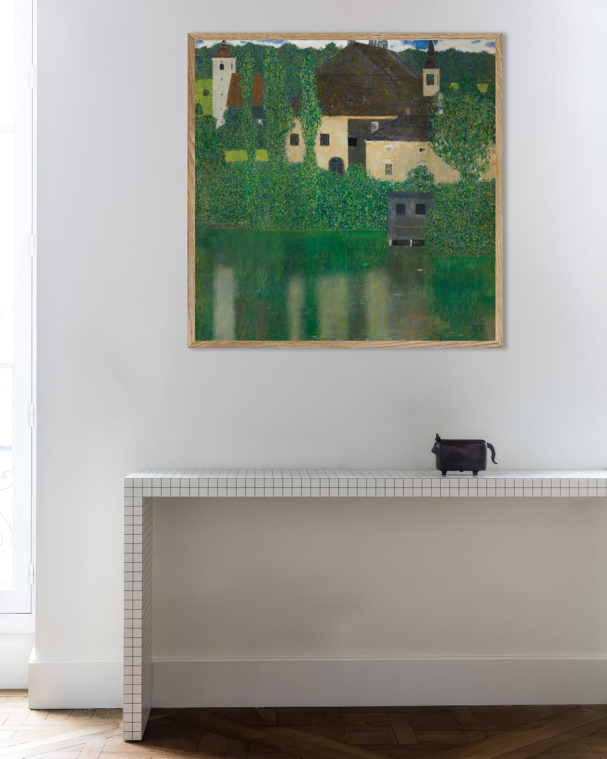 Póster de Castillo de agua (1908–1909), de Gustav Klimt, con marco de madera natural