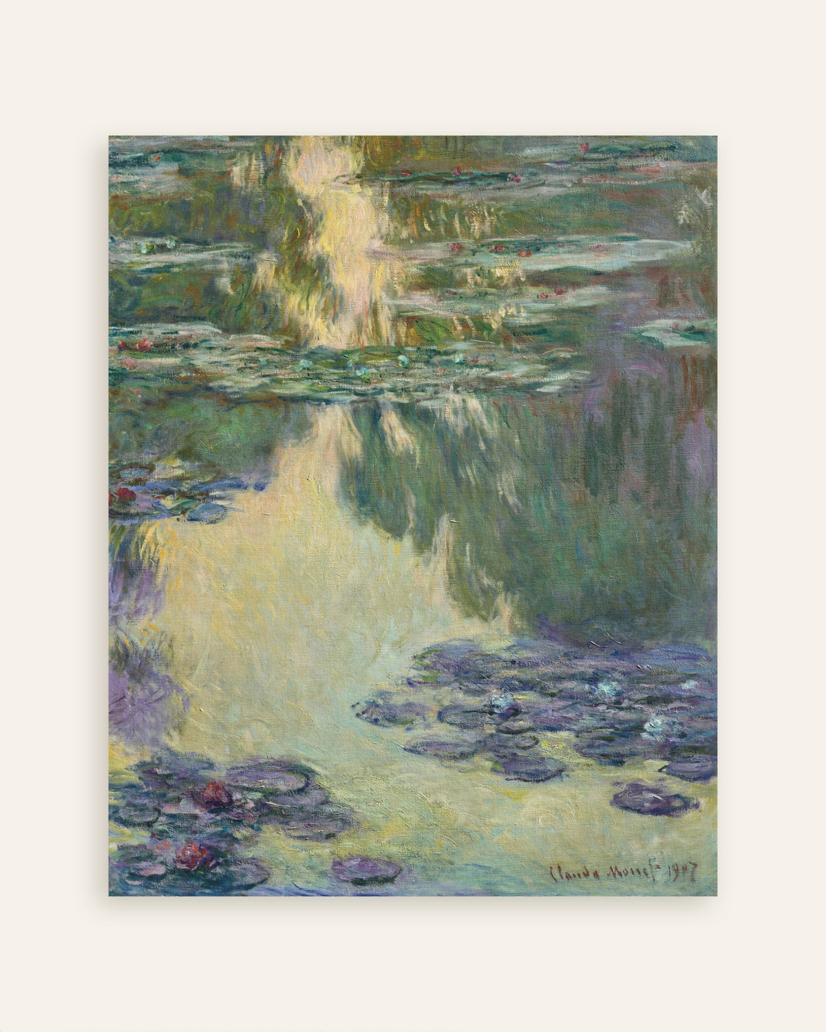 Póster Nenúfares (1907), de Claude Monet, miniatura