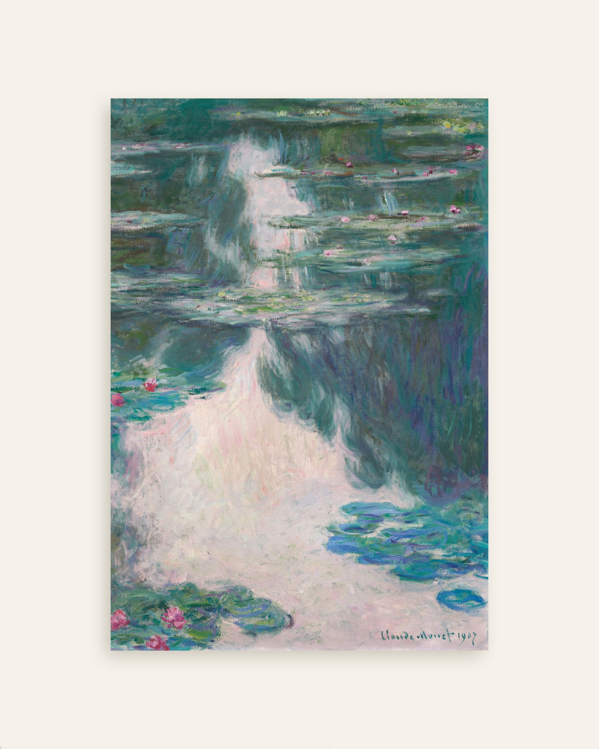 Póster Nenúfares, tiempo gris (1907), de Claude Monet, miniatura