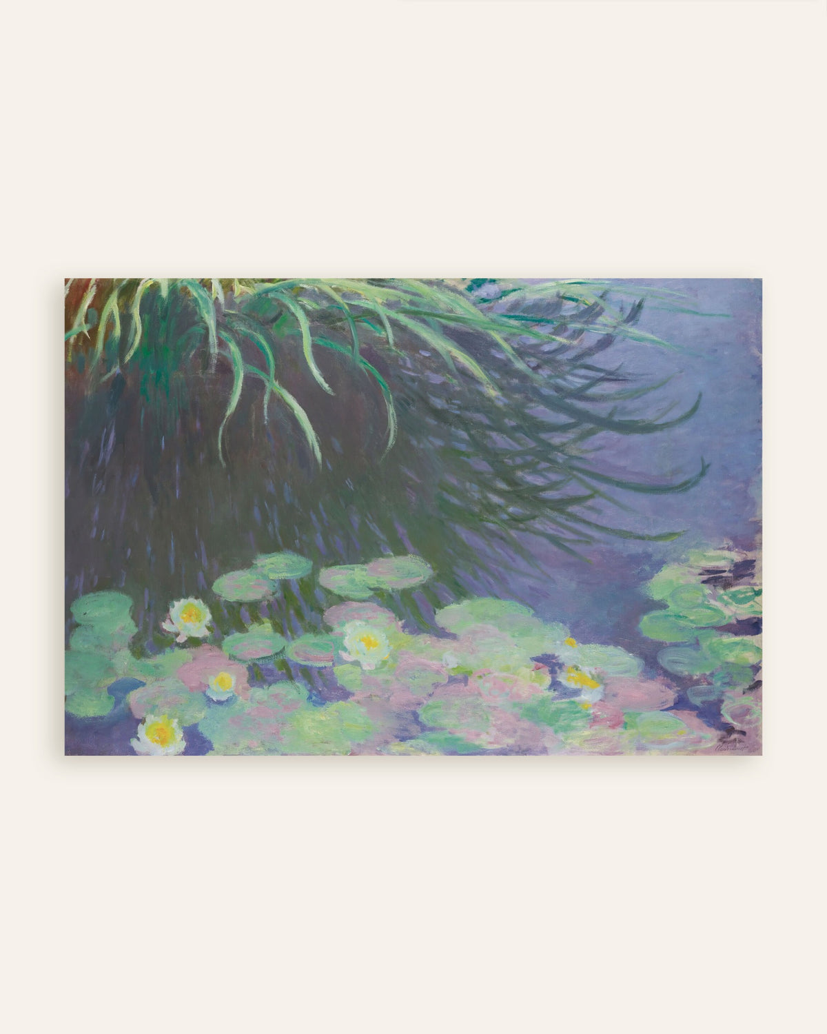 Póster Nenúfares con reflejos de hierba alta (1914–1917), de Claude Monet, miniatura