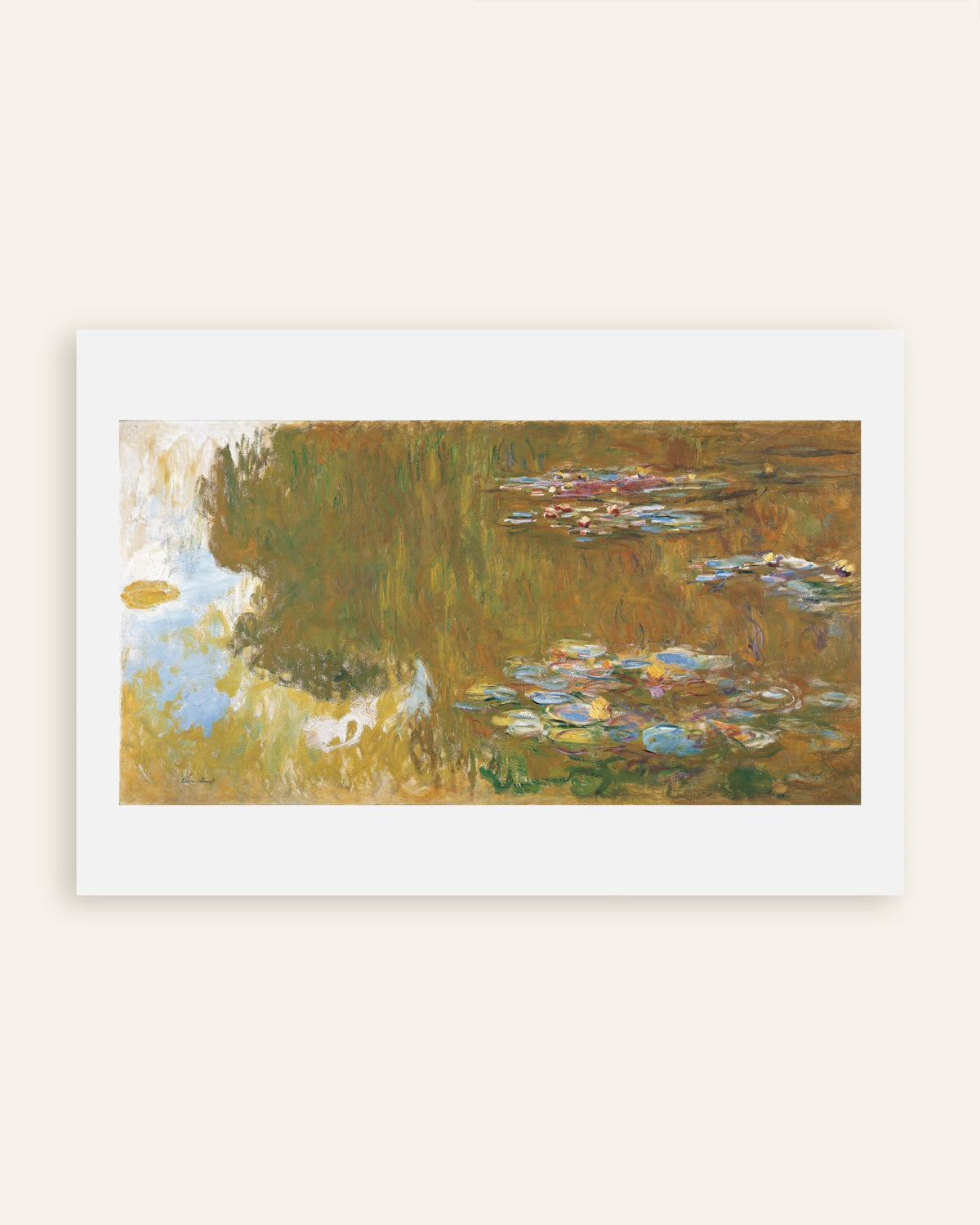 Póster Estanque de nenúfares con reflejos de sauce (hacia 1917–1919), de Claude Monet, miniatura