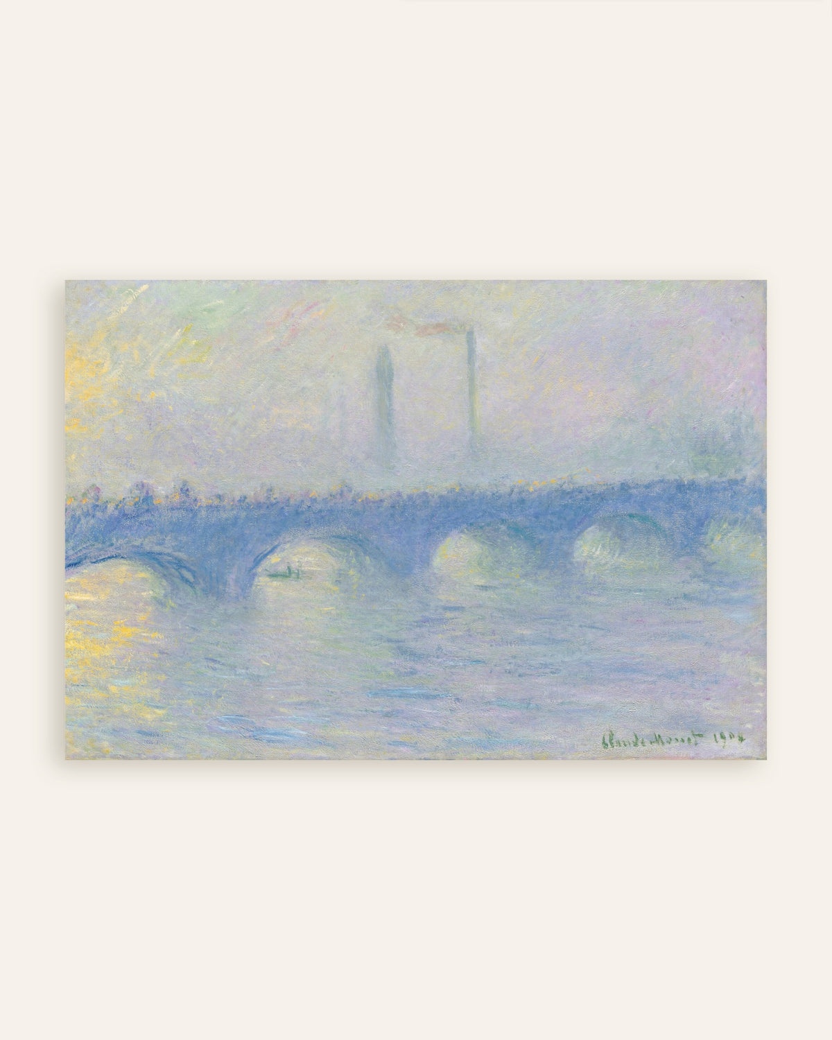Póster El puente de Waterloo, efecto de bruma (1904), de Claude Monet, miniatura